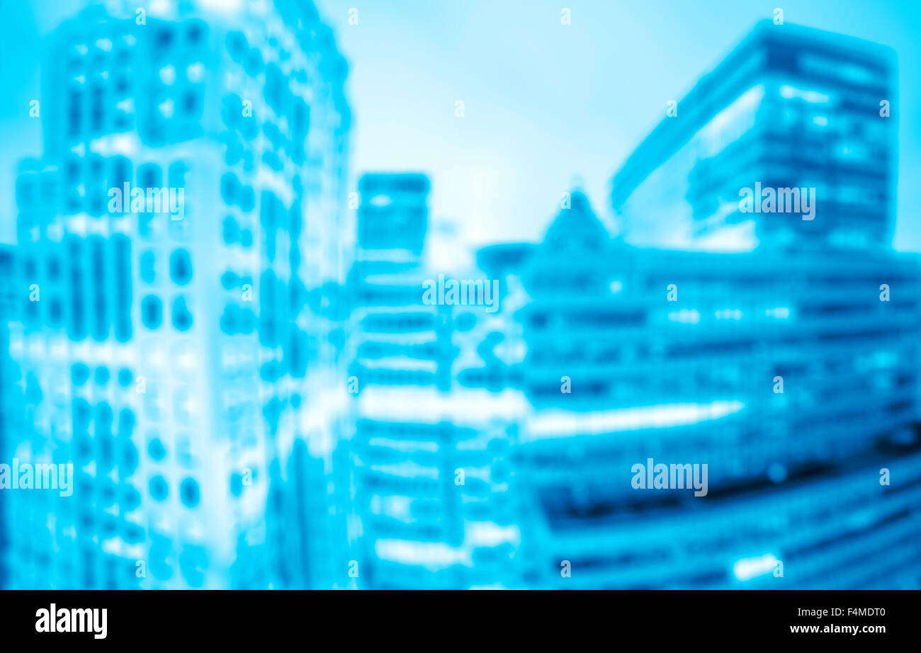 Office de nuit brouillée, abstract concept d'entreprise. Banque D'Images