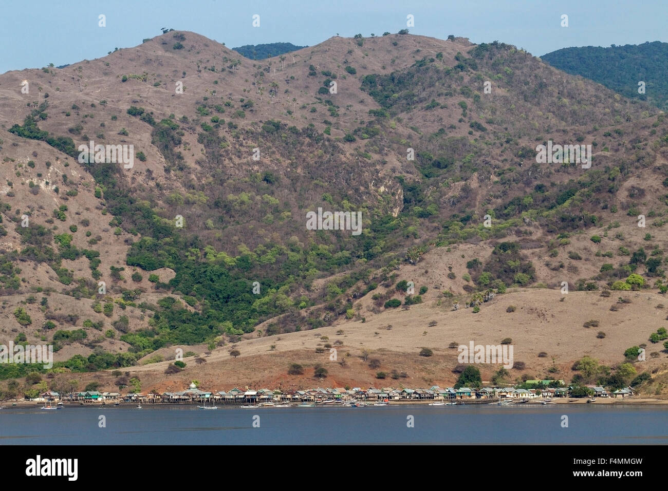 Une vue de l'île de Komodo, Indonésie Banque D'Images