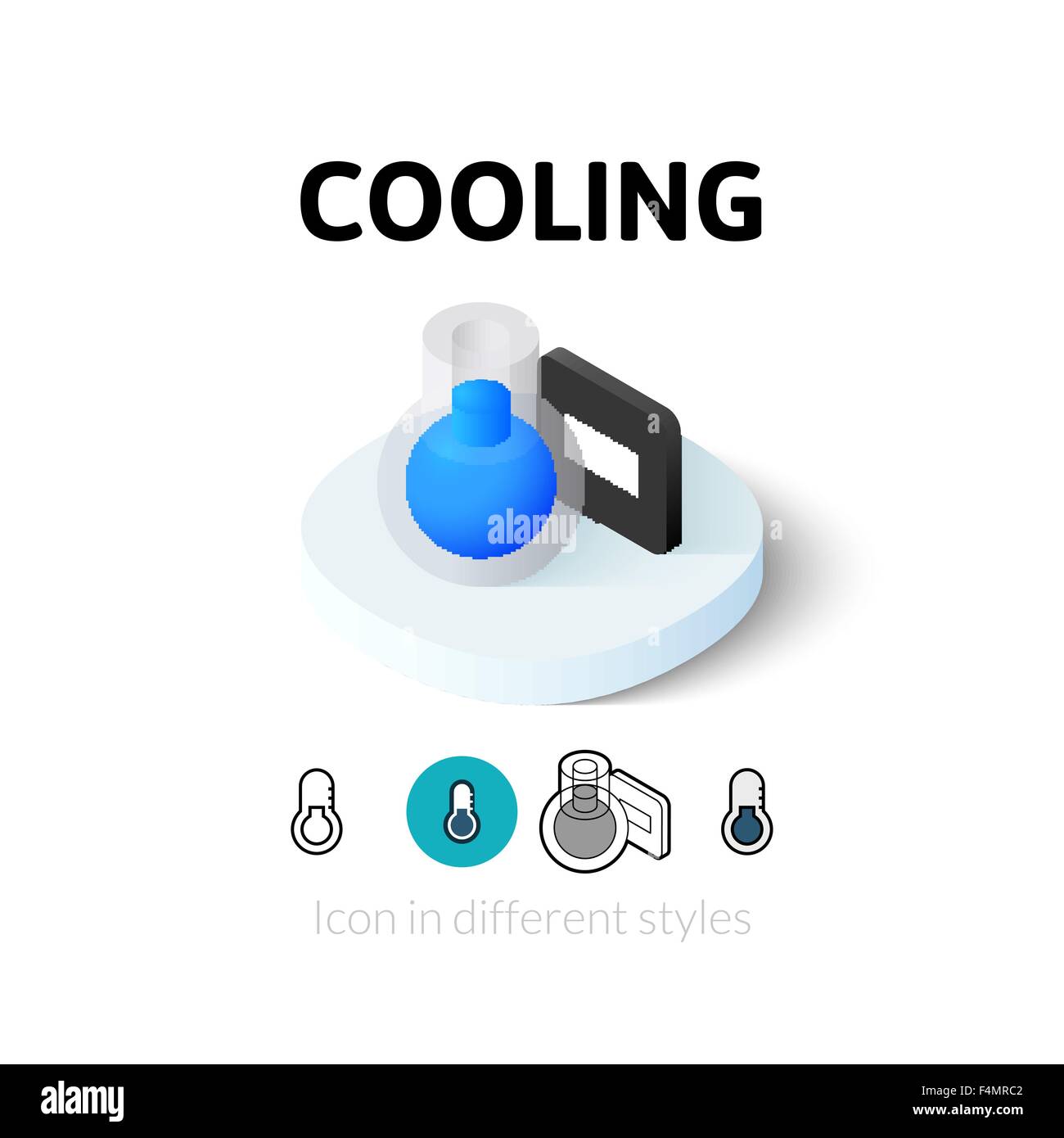 L'icône de refroidissement dans un style différent Illustration de Vecteur