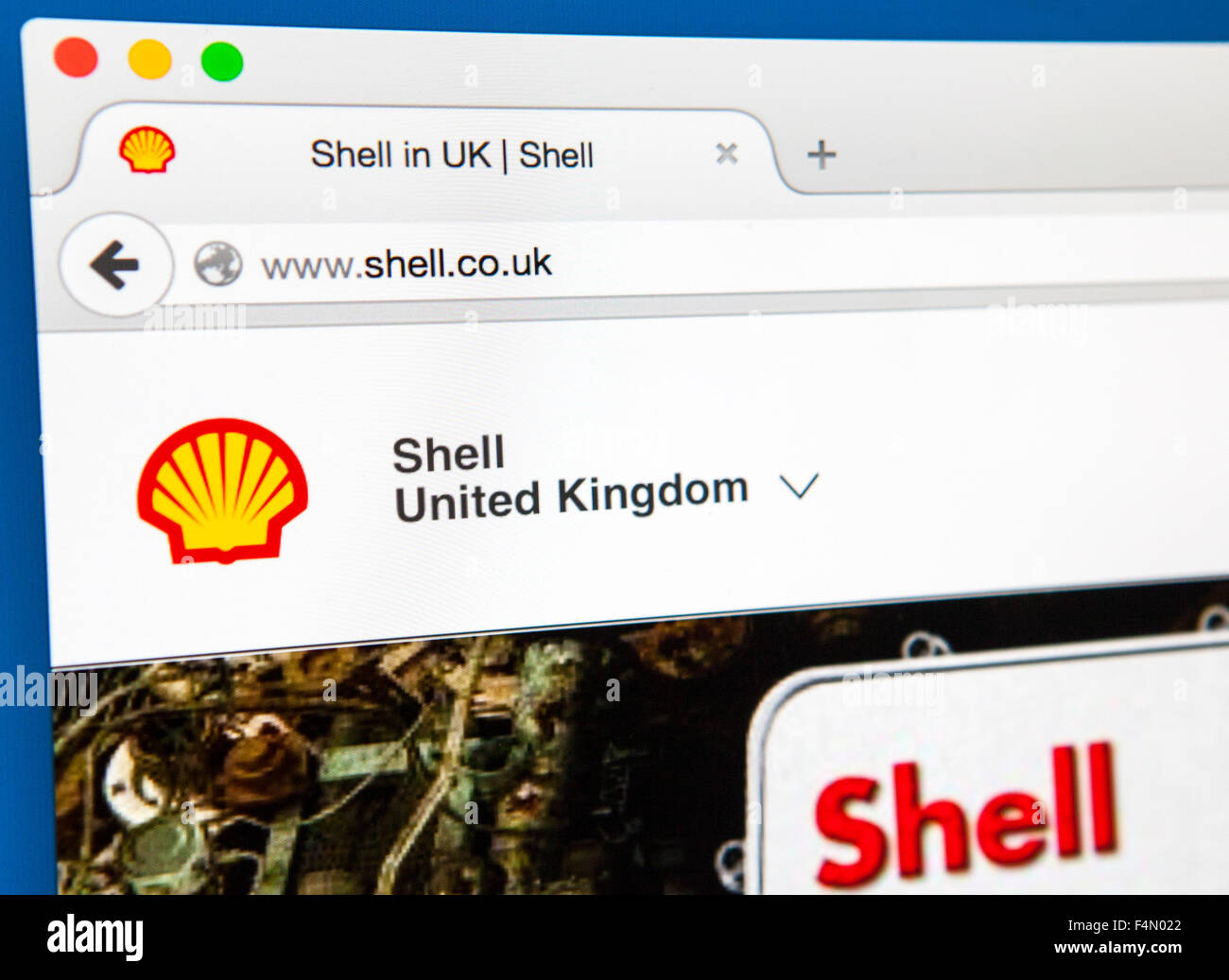 Londres, Royaume-Uni - 19 juin 2015 : Le site officiel de la société pétrolière et gazière multinationale Shell, le 19 juin 2015. Banque D'Images