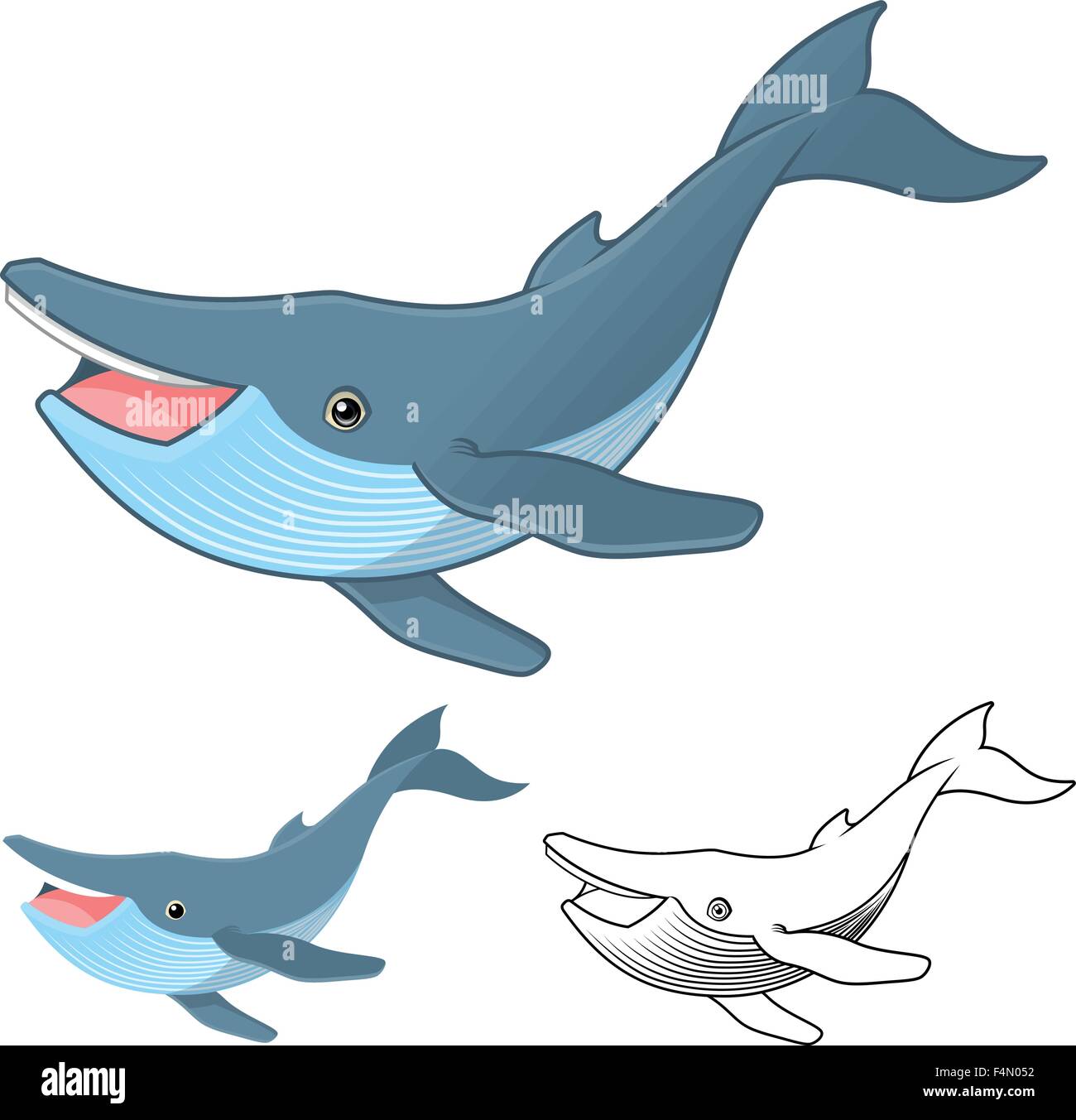 Baleine à bosse haute qualité Personnage : Télévision Design et Art Version en ligne Illustration de Vecteur