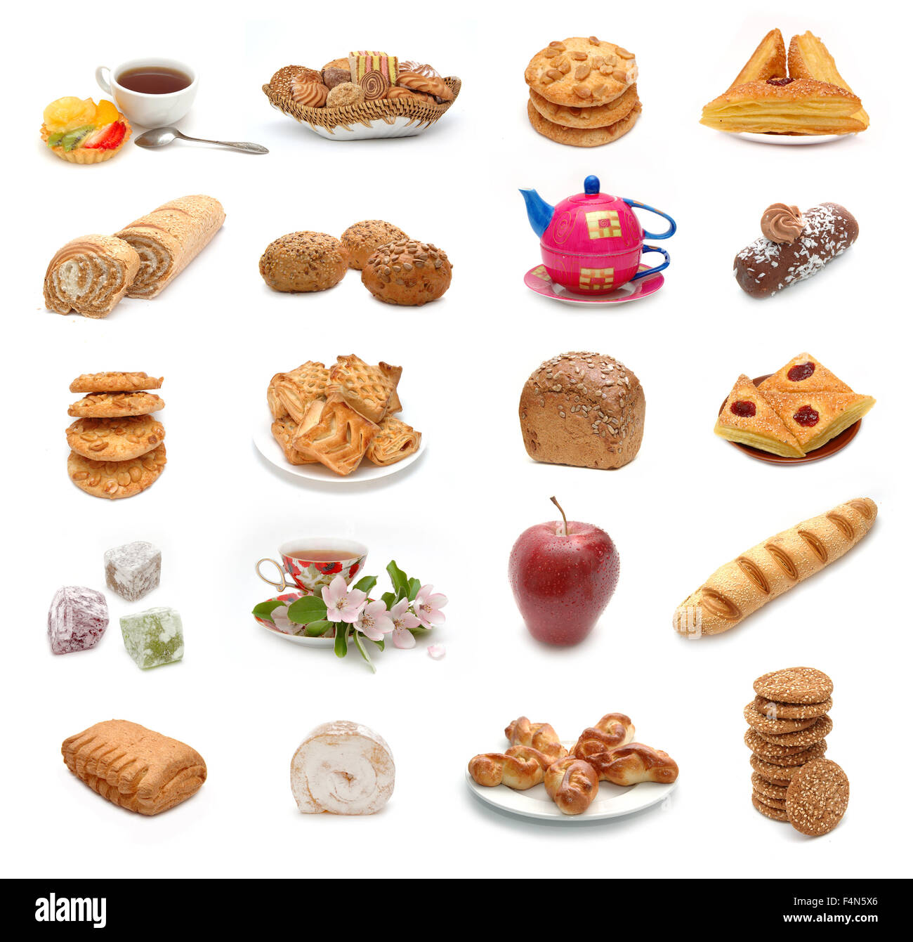 La culture mondiale, du pain et du blé, de l'alimentation humaine,le jus d'ananas, jus de tomate, de l'alimentation, de l'alimentation vert, Gâteau au chocolat, cerises, Banque D'Images