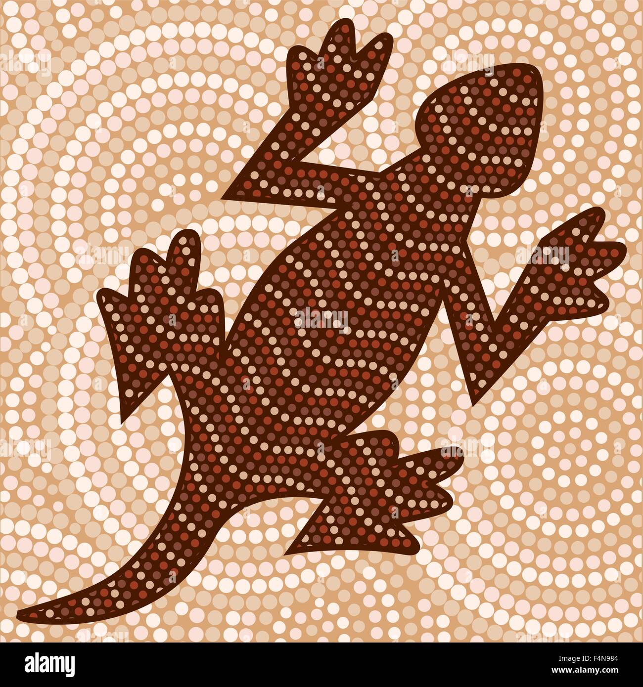 Résumé Les lizard dot painting en format vectoriel. Illustration de Vecteur