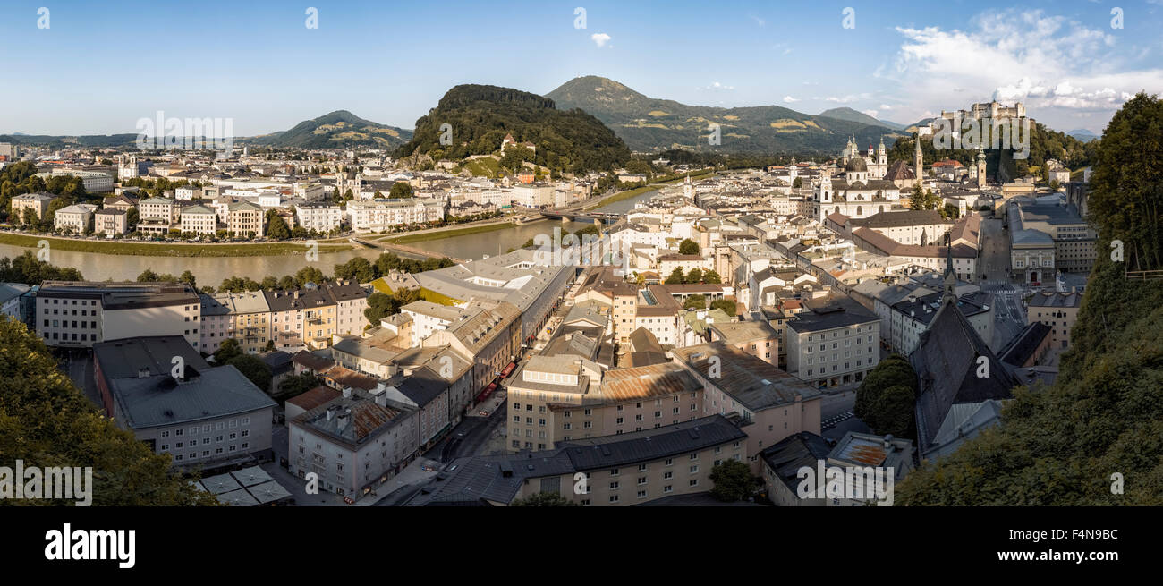 Autriche, Salzbourg, vue sur la ville Banque D'Images