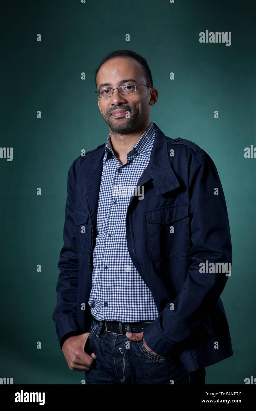 Alecos Papadatos, l'auteur de bande dessinée grec illustrator, à l'Edinburgh International Book Festival 2015. Édimbourg. 29 août 2015 Banque D'Images