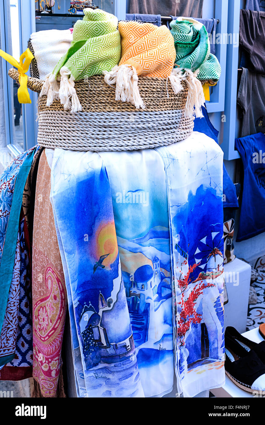 Shopping Souvenirs à Santorin, Grèce Banque D'Images