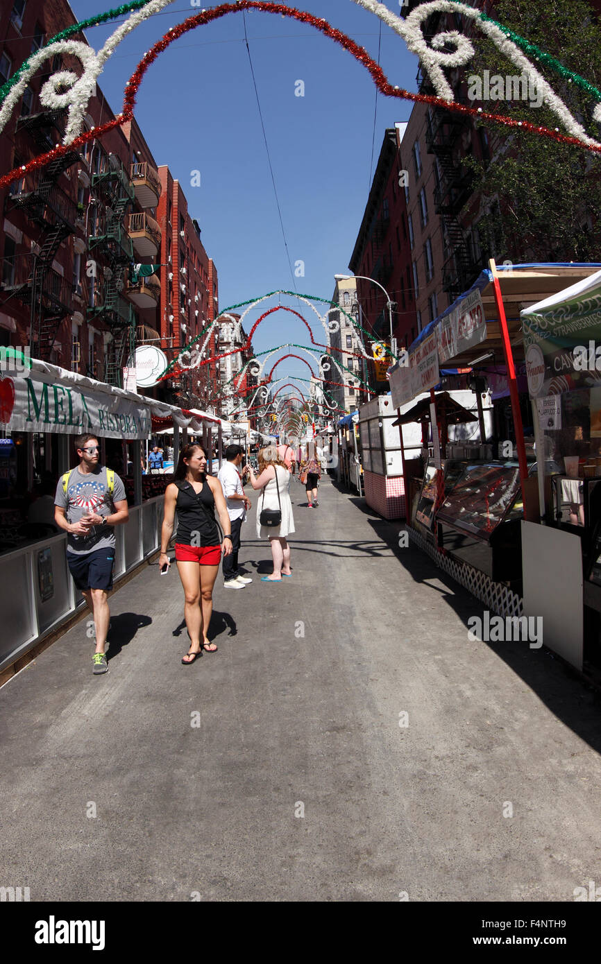 Festival de San Gennaro, Mulberry St. Little Italy Manhattan New York Banque D'Images