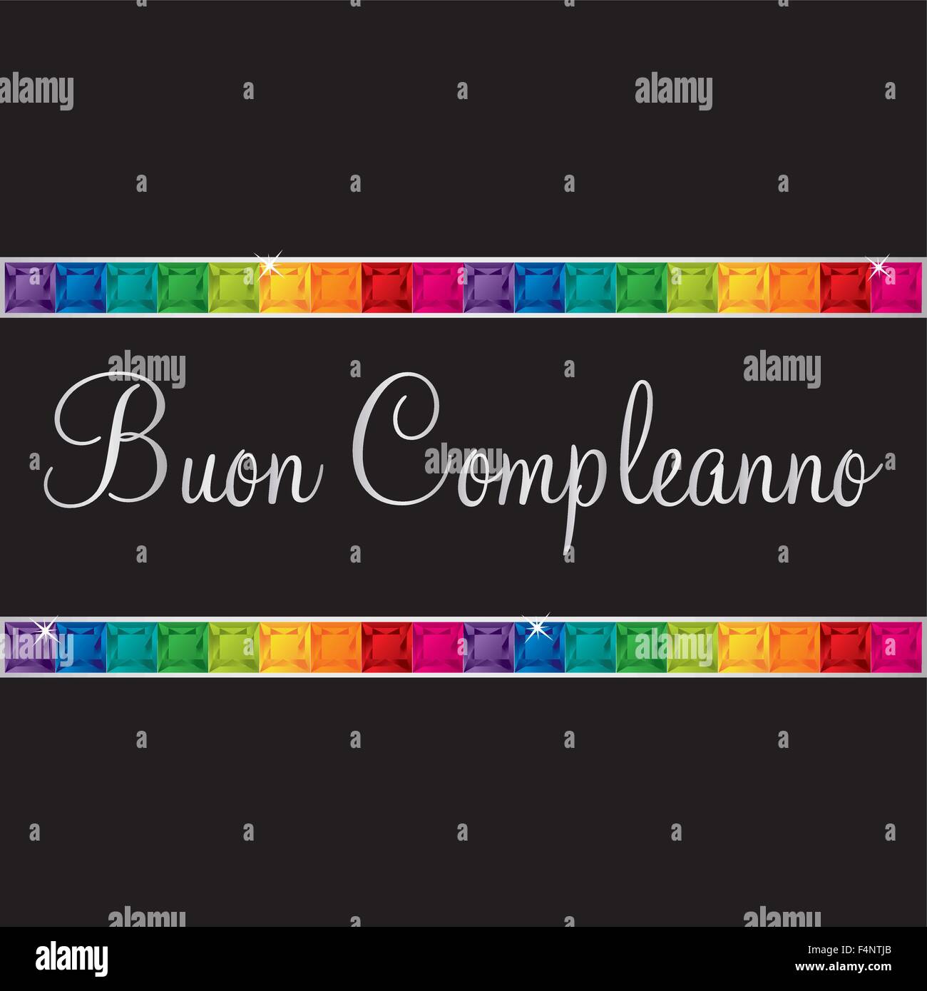 L Italien Happy Birthday Carte En Format Vectoriel Image Vectorielle Stock Alamy