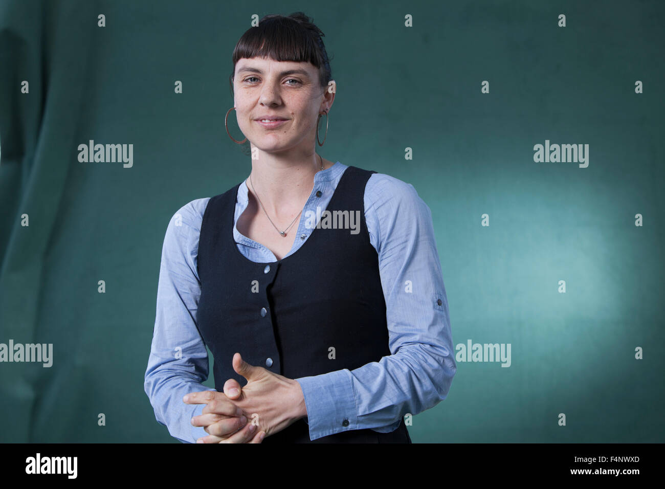 Anna Krien, l'auteur australien, à l'Edinburgh International Book Festival 2015. Banque D'Images