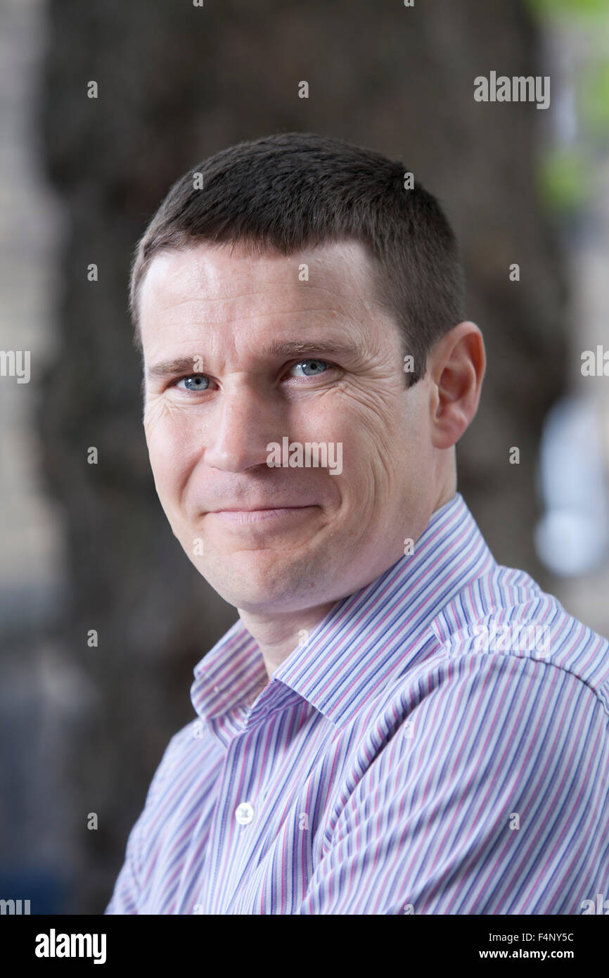 Gavin Francis, le médecin et écrivain écossais, à l'Edinburgh International Book Festival 2015. Édimbourg, Écosse, Royaume-Uni Banque D'Images