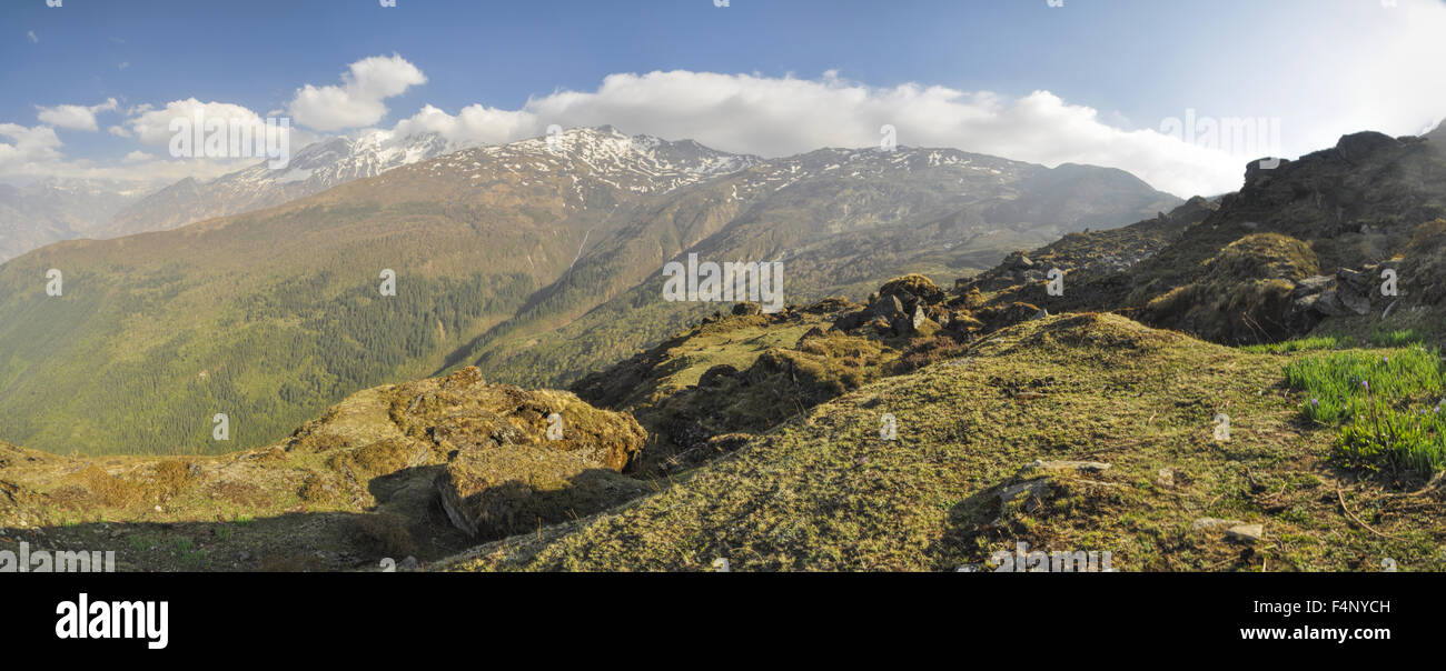 Panorama pittoresque dans la région du Dolpo au Népal Banque D'Images