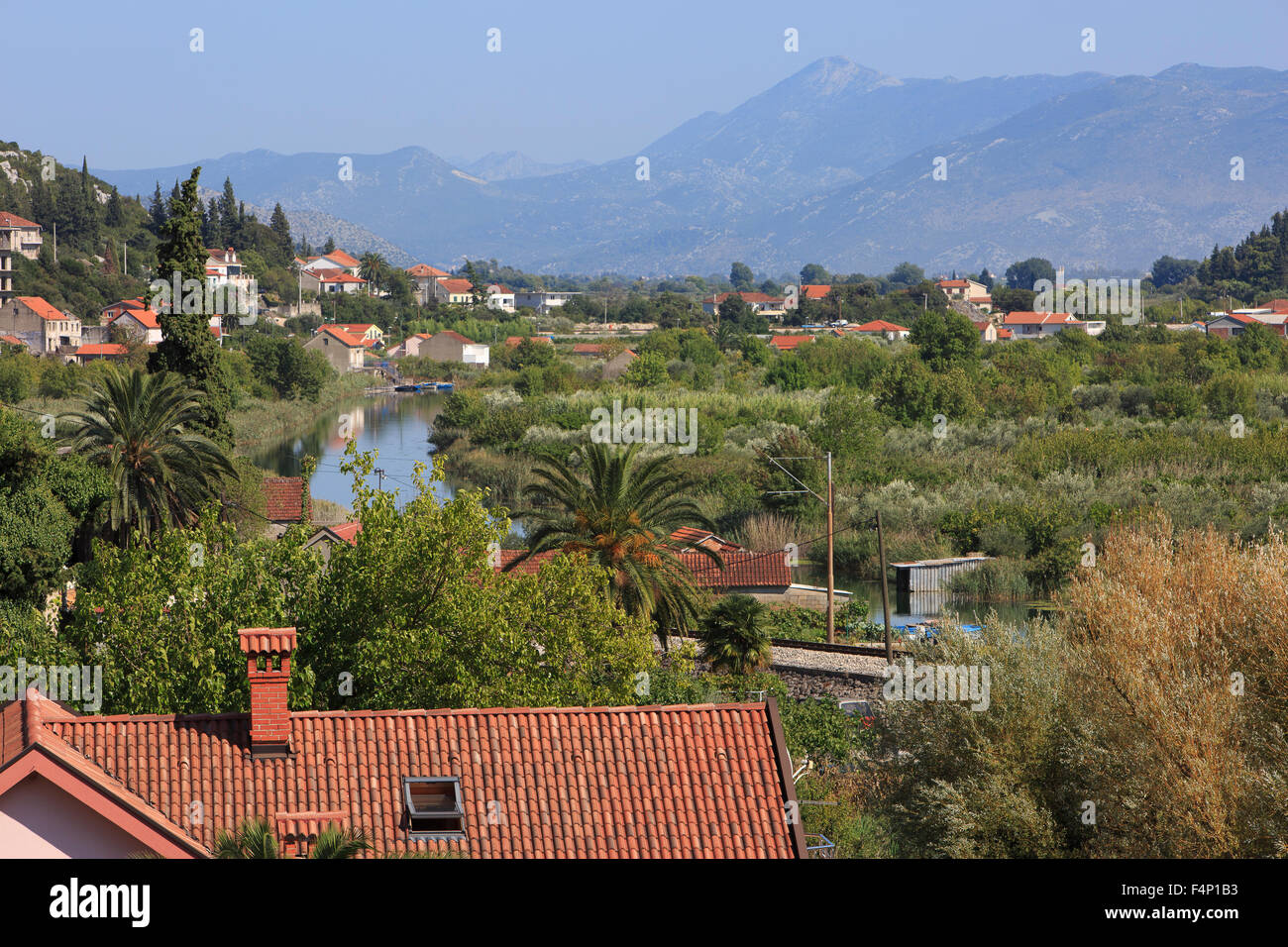 L'agriculture du delta de la rivière Neretva près de Ploce, Croatie Banque D'Images