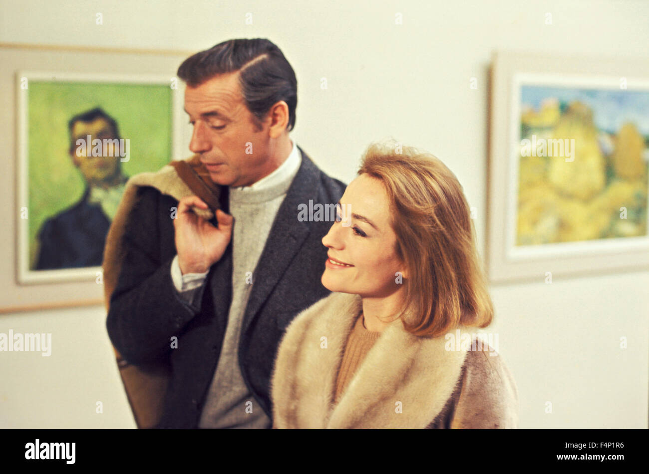 Annie Girardot Yves Montand / Vivre pour vivre 1967 réalisé par Claude Lelouch Banque D'Images