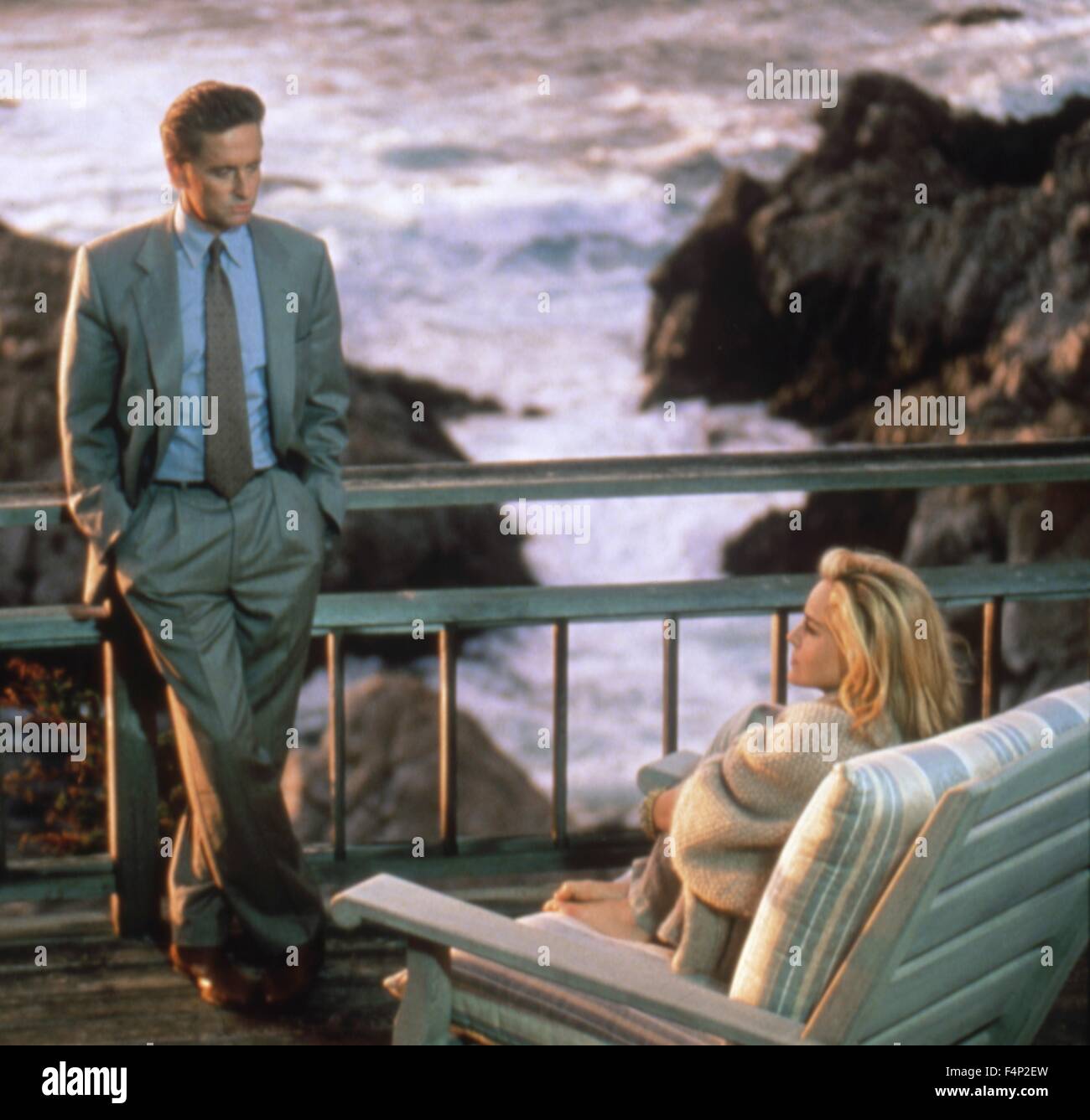 Michael Douglas, Sharon Stone / Basic Instinct 1992 réalisé par Paul Verhoeven Banque D'Images