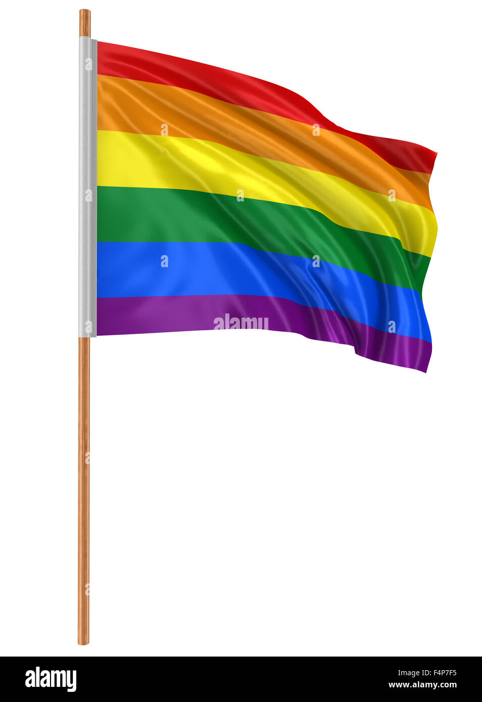 Gay Pride Rainbow Flag. Image avec clipping path Banque D'Images