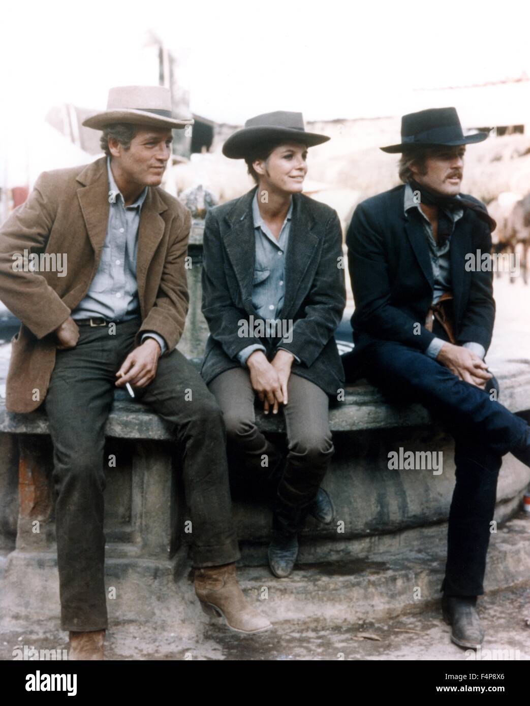 Katharine Ross, Robert Redford, Paul Newman / Butch Cassidy et le Kid 1969 réalisé par George Roy Hill Banque D'Images