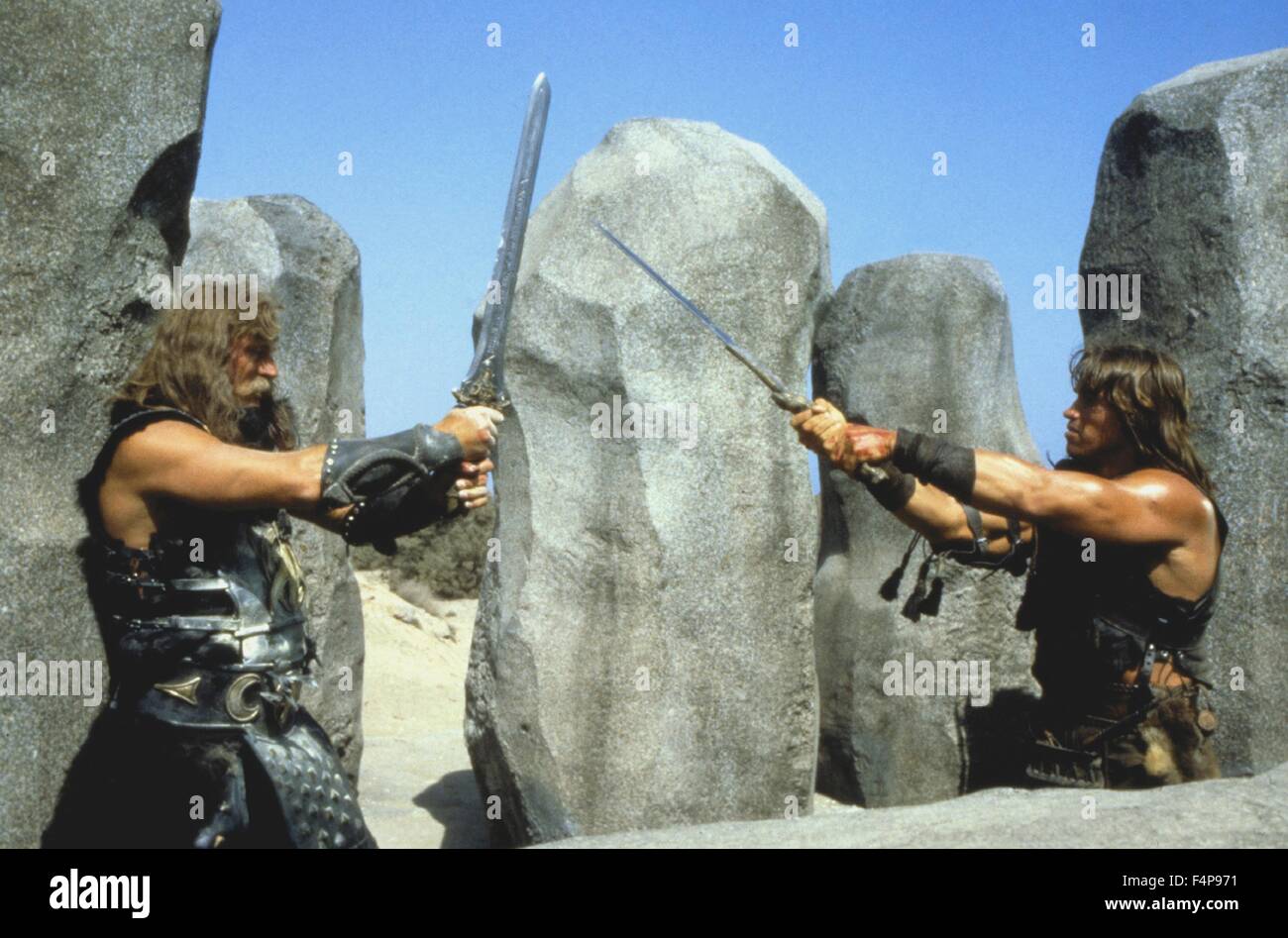Arnold Schwarzenegger / Conan le Barbare 1982 réalisé par John Milius Banque D'Images