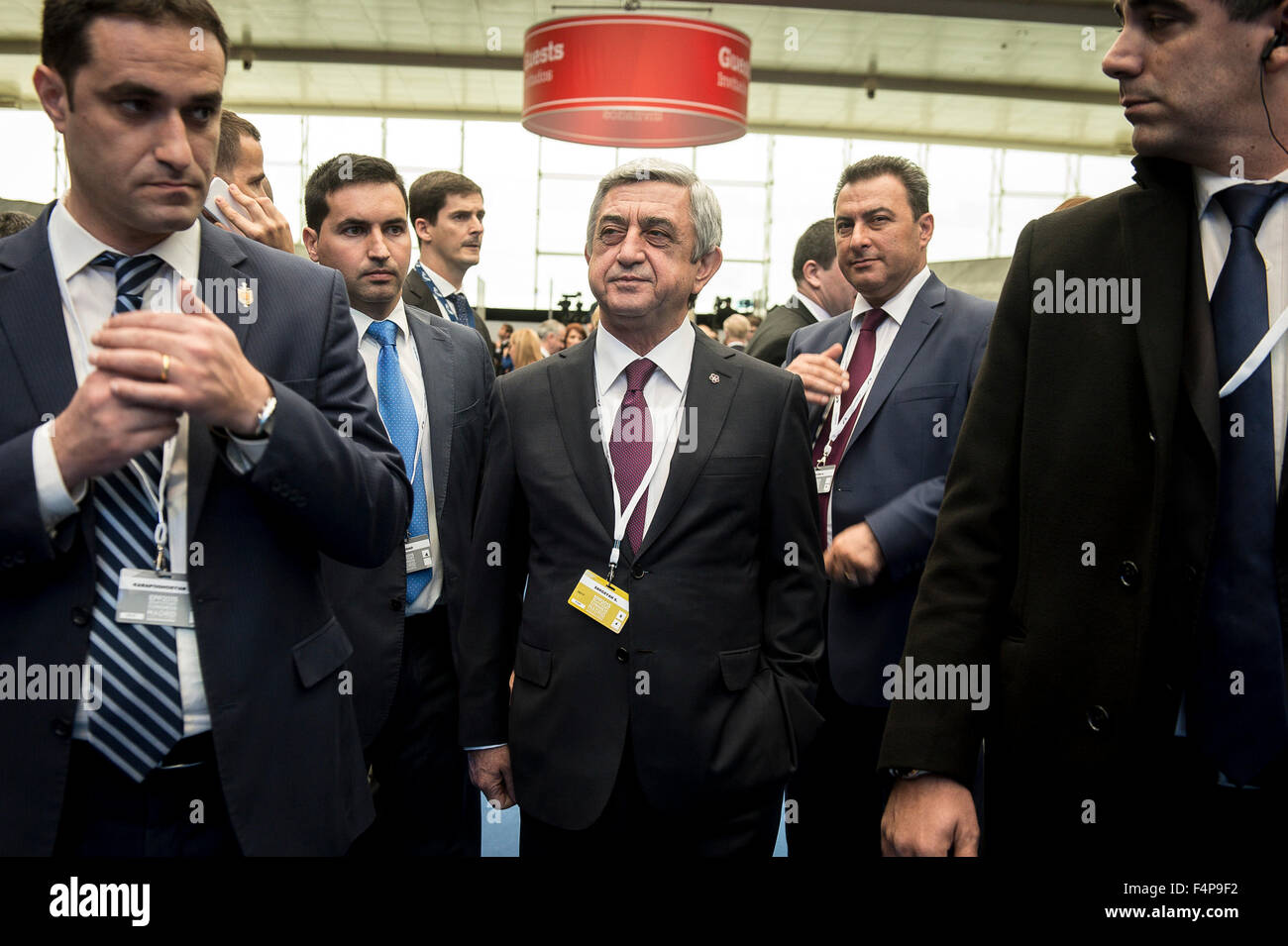 Serge Sarkissian, président de l'Arménie au cours de premier jour de PPE Parti Populaire Européen à Madrit, Spainon par Wiktor Dabkowski 21.10.2015 Banque D'Images