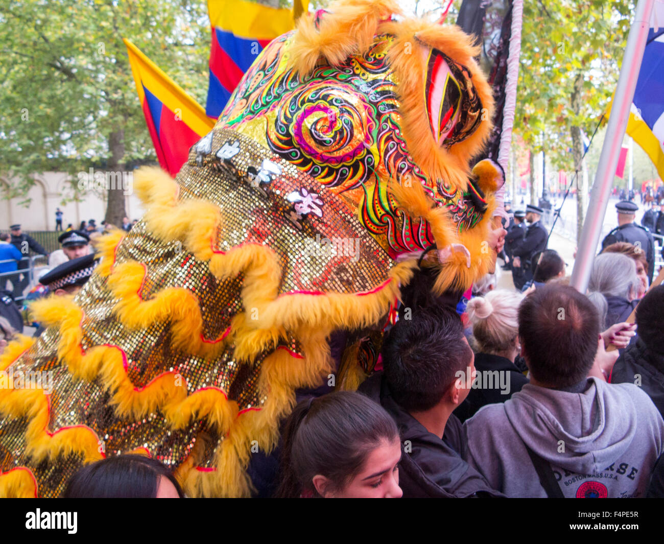 Londres, Royaume-Uni. 20 Oct, 2015. Le président Xi Jinping visite d'Etat en Grande-Bretagne, Londres, UK Banque D'Images