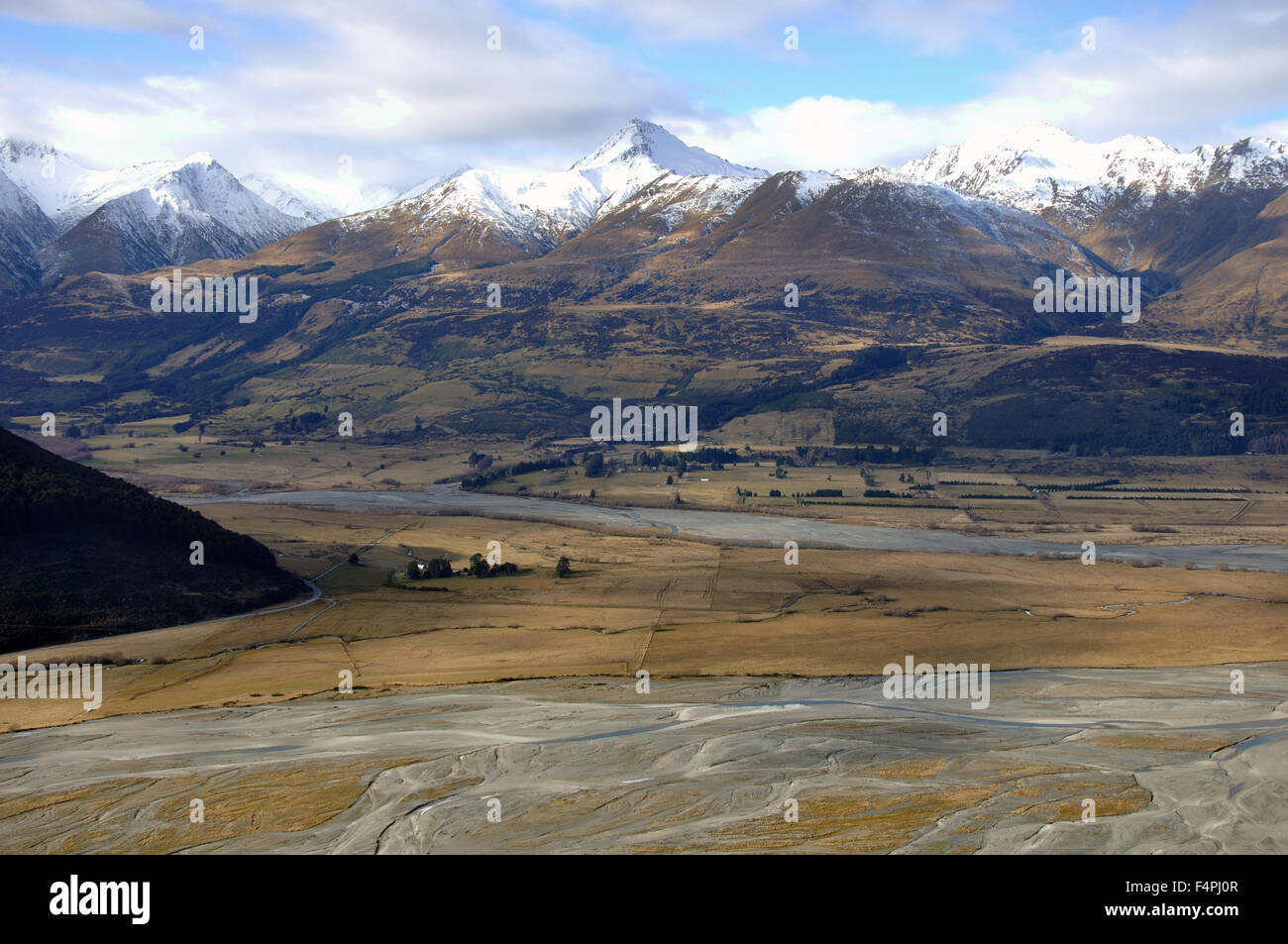Lieux de tournage pour le Seigneur des Anneaux à Rees, près de Queenstown, Otago, Nouvelle-Zélande Banque D'Images