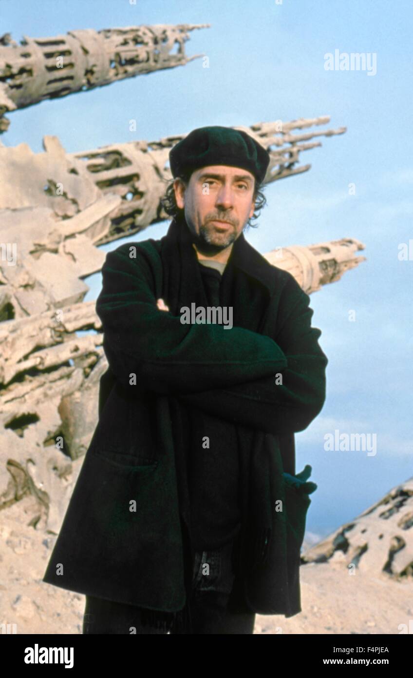 Sur le plateau, Tim Burton / La Planète des Singes / 2001 réalisé par Tim Burton [Twentieth