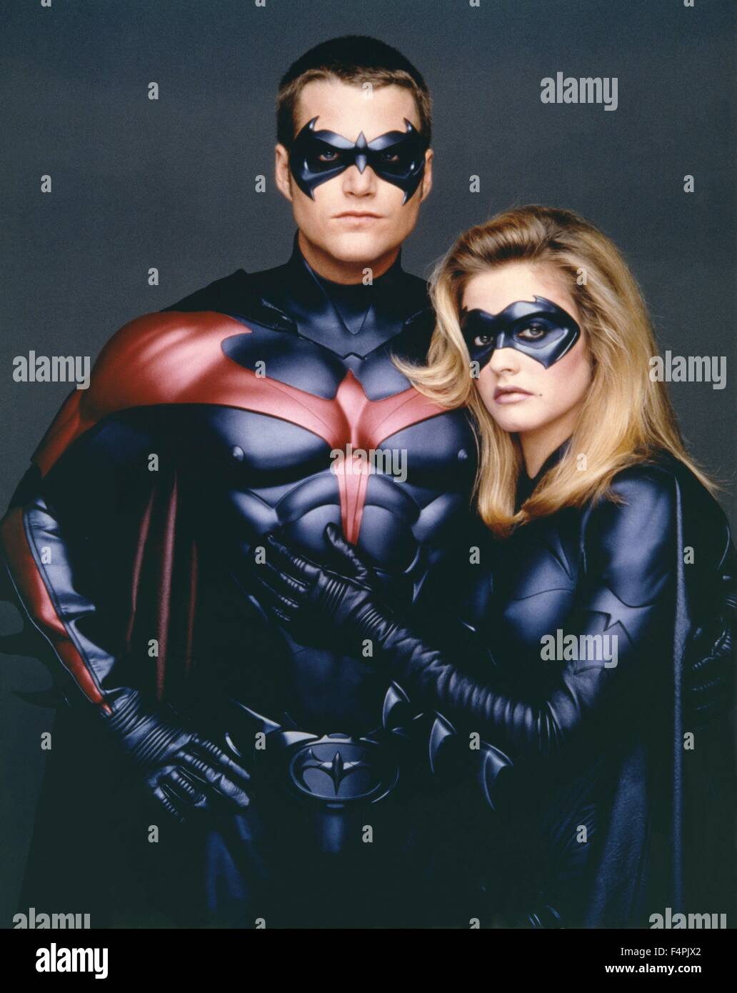 Chris O'Donnell et Alicia Silverstone / Batman & Robin / 1997 réalisé par Joel Schumacher [Photos] Warner Bros. Banque D'Images