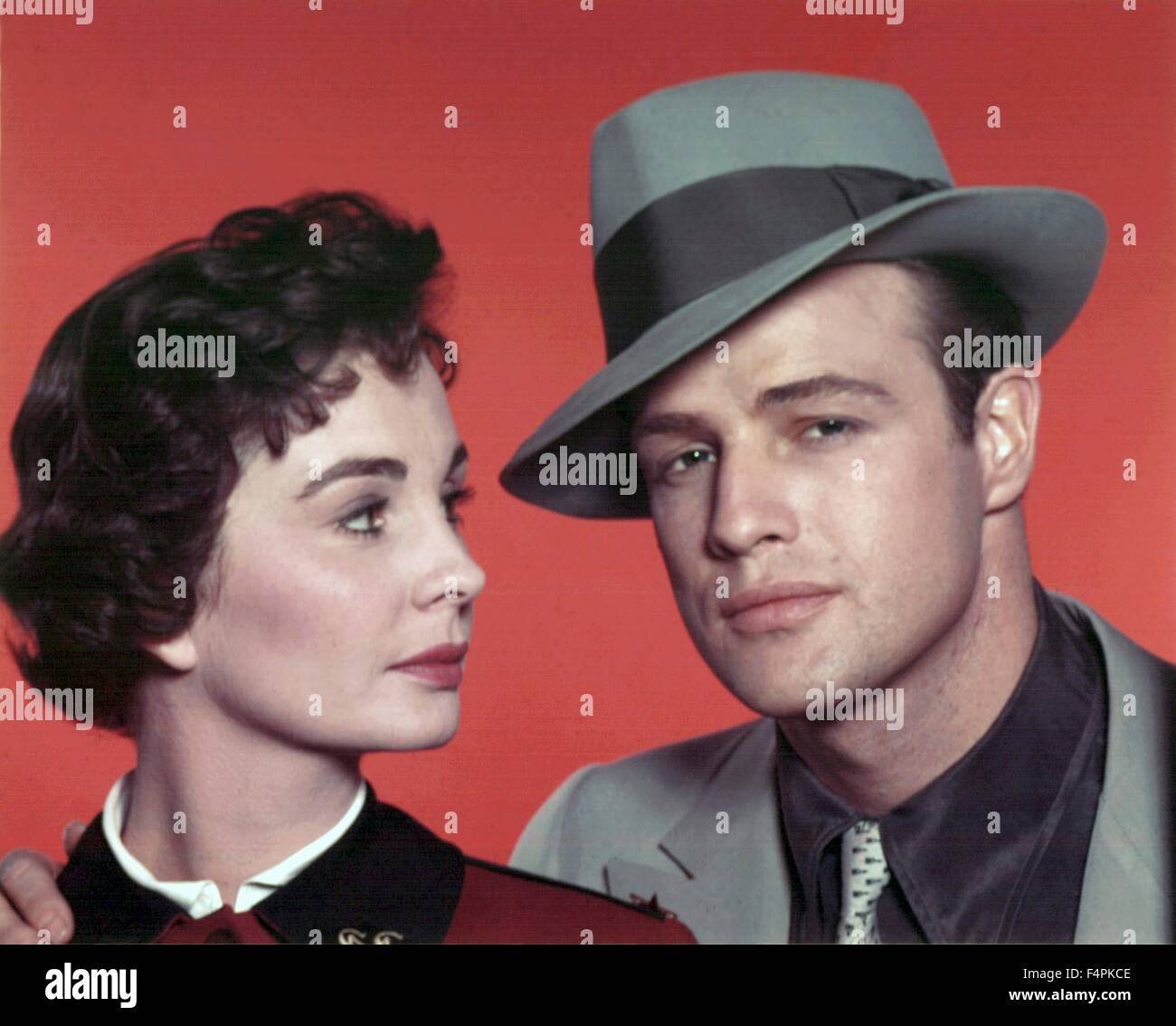 Jean Simmons et Marlon Brando / Guys and Dolls / 1955 réalisé par Joseph L. Mankiewicz [Metro-Goldwyn-Mayer Pictures] Banque D'Images