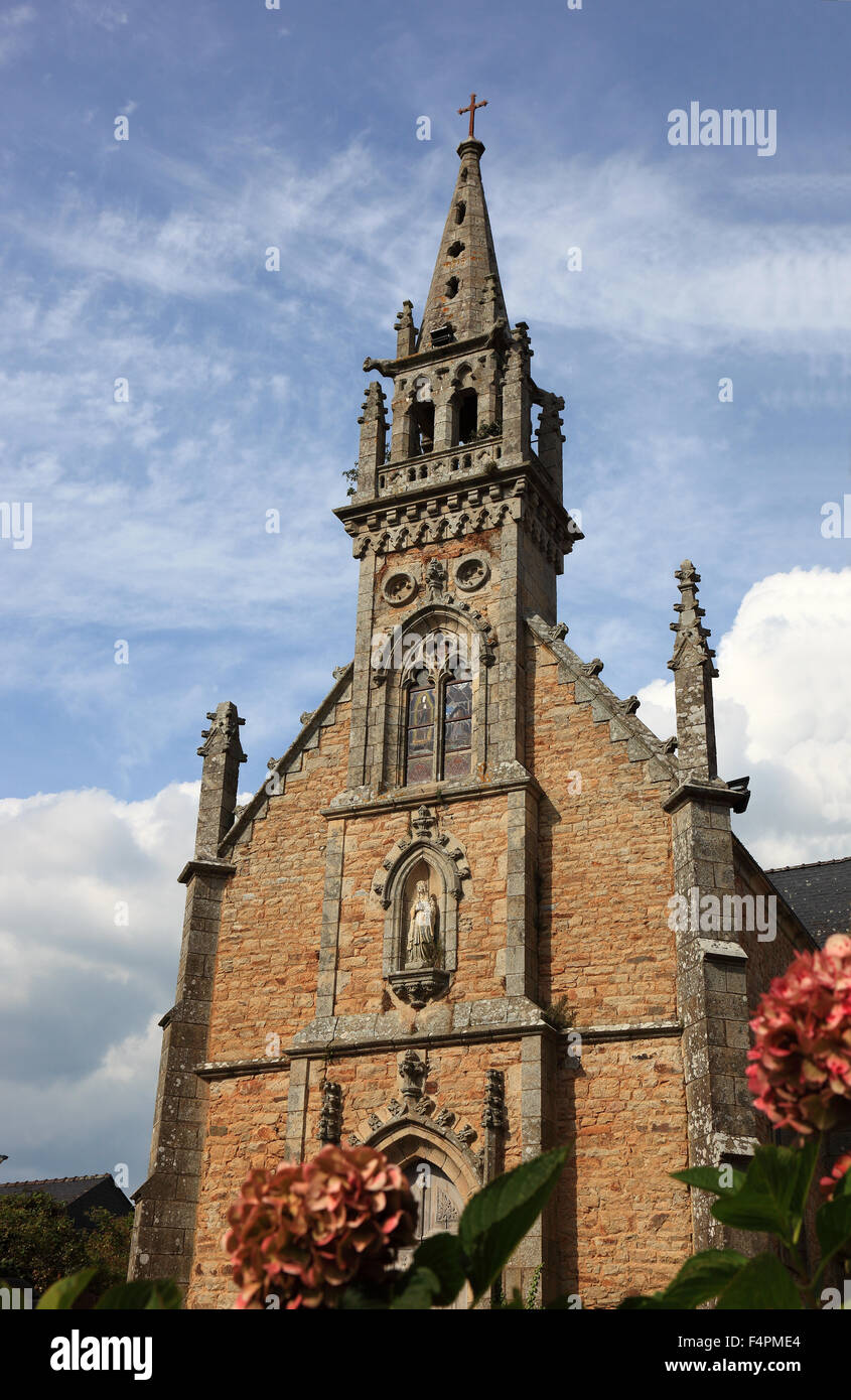 France, Bretagne, Auray, Kapelle Notre-Dame-de-Lourdes dans la vieille ville Banque D'Images