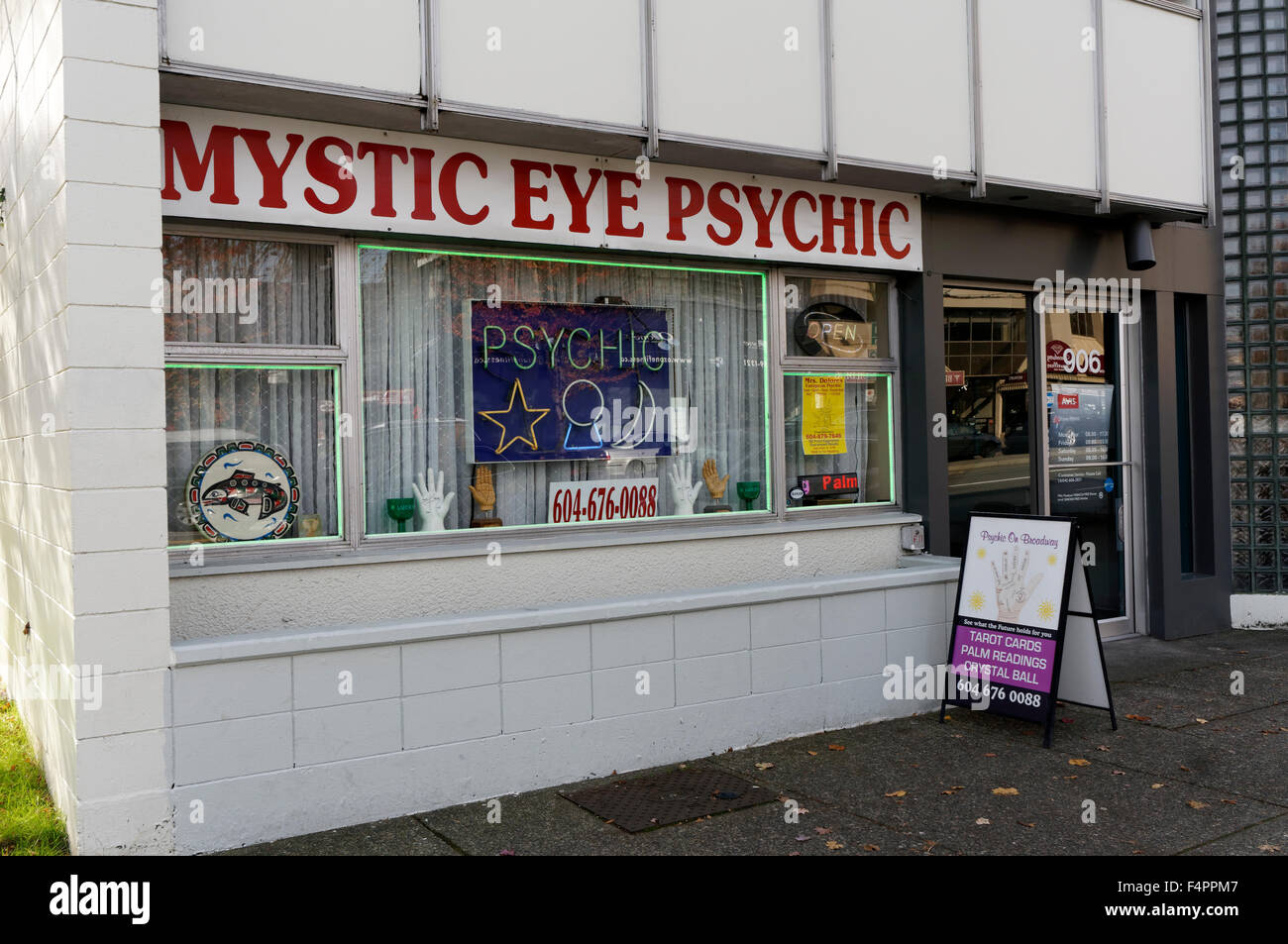 Bureau du psychique à Vancouver, BC, Canada Banque D'Images