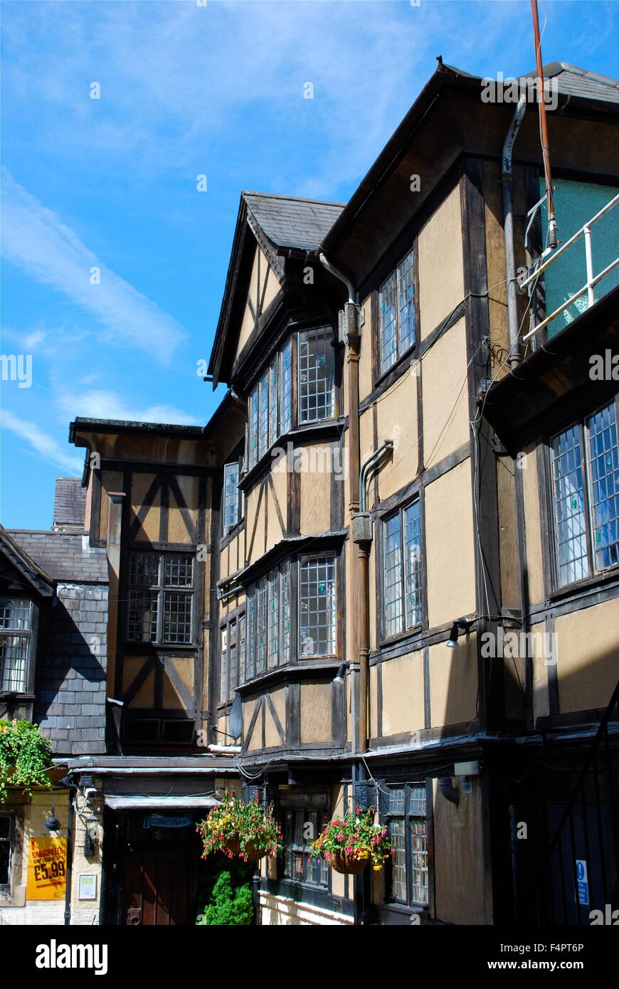 Tudor house en centre-ville d'Oxford, en Angleterre. Banque D'Images