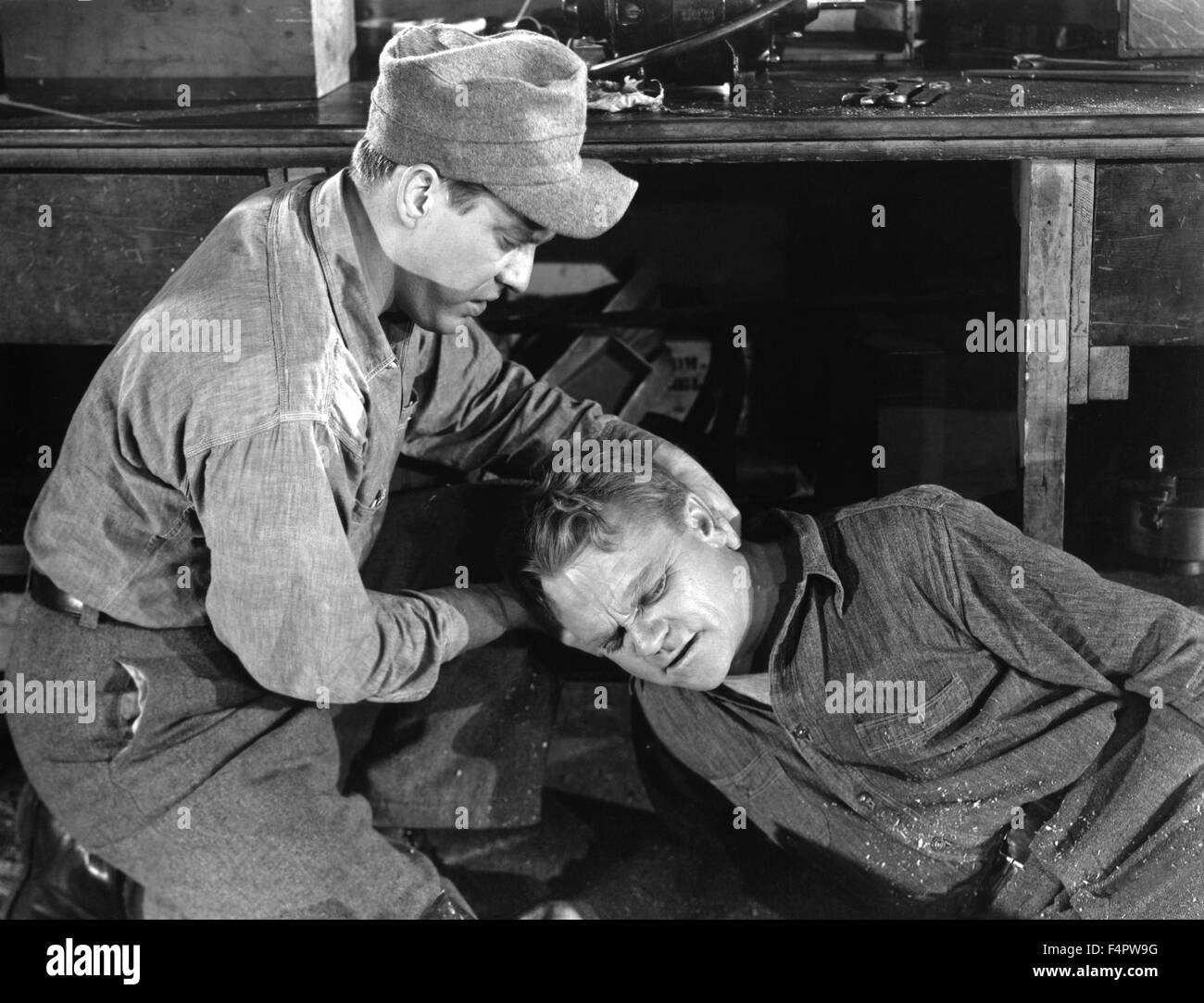Edmond O'Brien et James Cagney/White Heat / 1949 réalisé par Raoul Walsh [Photos] Warner Bros. Banque D'Images