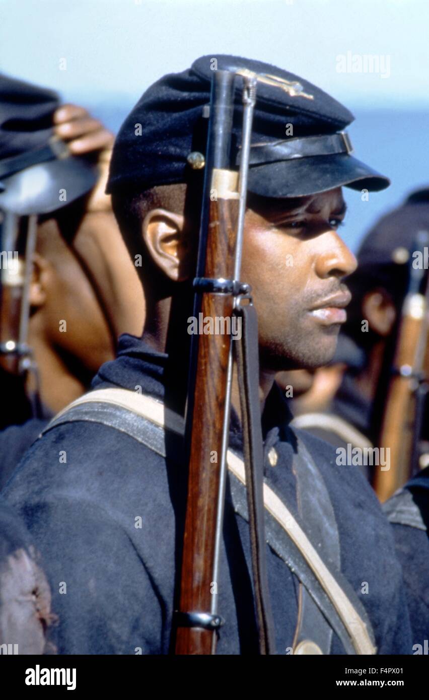 Denzel Washington / Glory / 1989 réalisé par Edward Zwick [TriStar Pictures] Banque D'Images