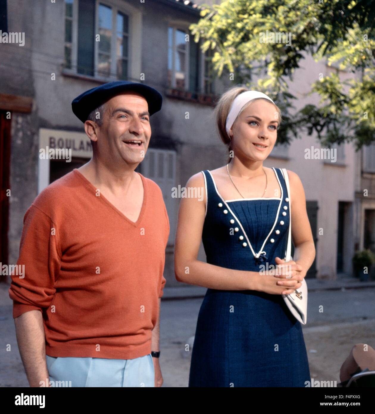 Geneviève Grad et Louis de Funès / Les troupes de Saint Tropez / 1964 ...