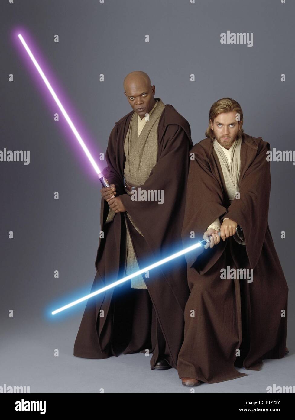 Samuel L. Jackson et Ewan McGregor / Star Wars-Episode II L'Attaque des Clones / 2002 réalisé par George Lucas, Walt Disney Studios Motion Pictures, Banque D'Images