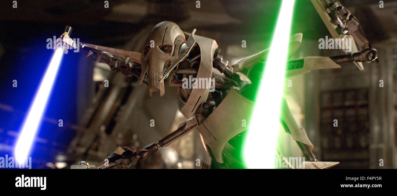 Le général Grievous / Star Wars-Episode III La Revanche des Sith / 2005, réalisé par George Lucas, Walt Disney Studios Motion Pictures. Banque D'Images