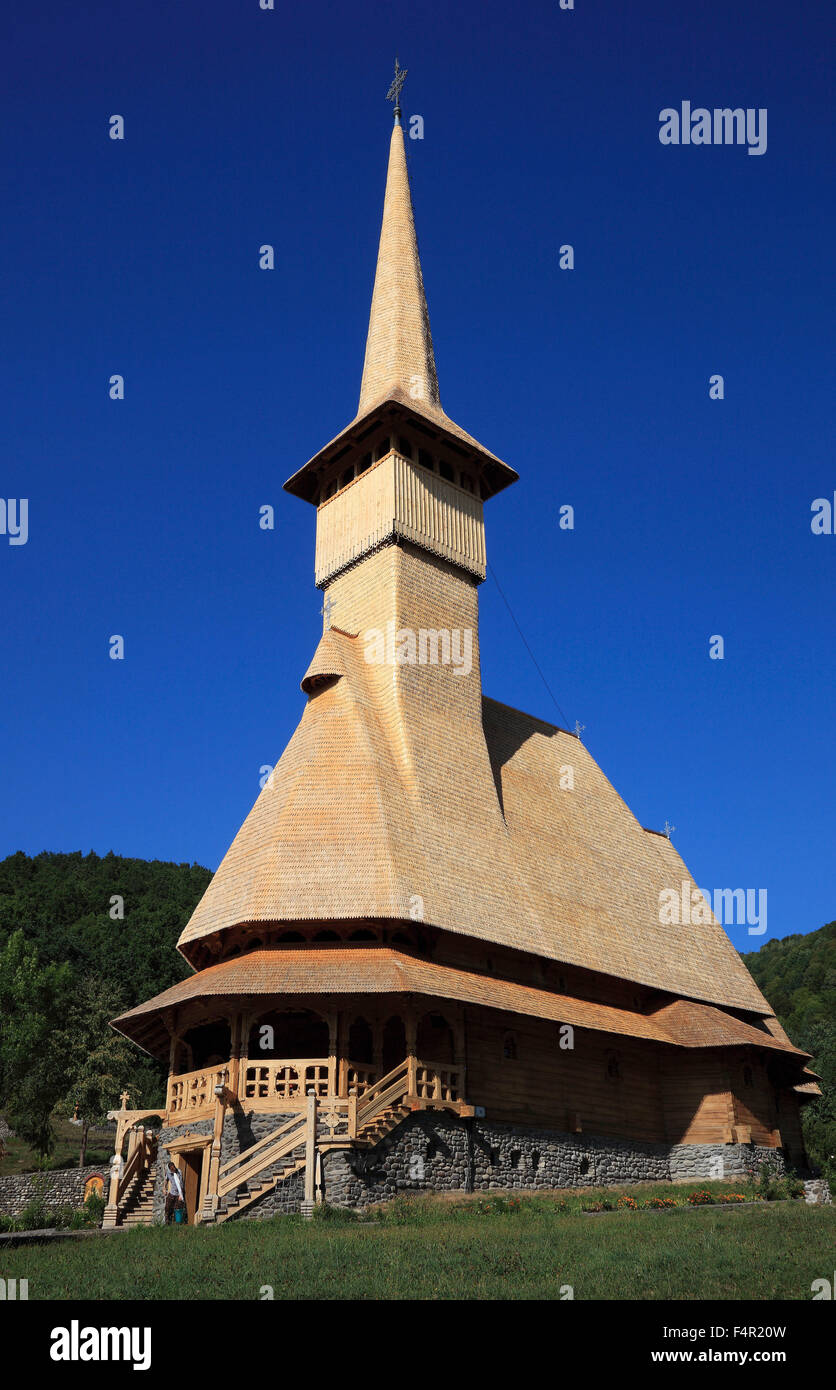 Le nouveau couvent de Barsana, Maramures, Roumanie Banque D'Images