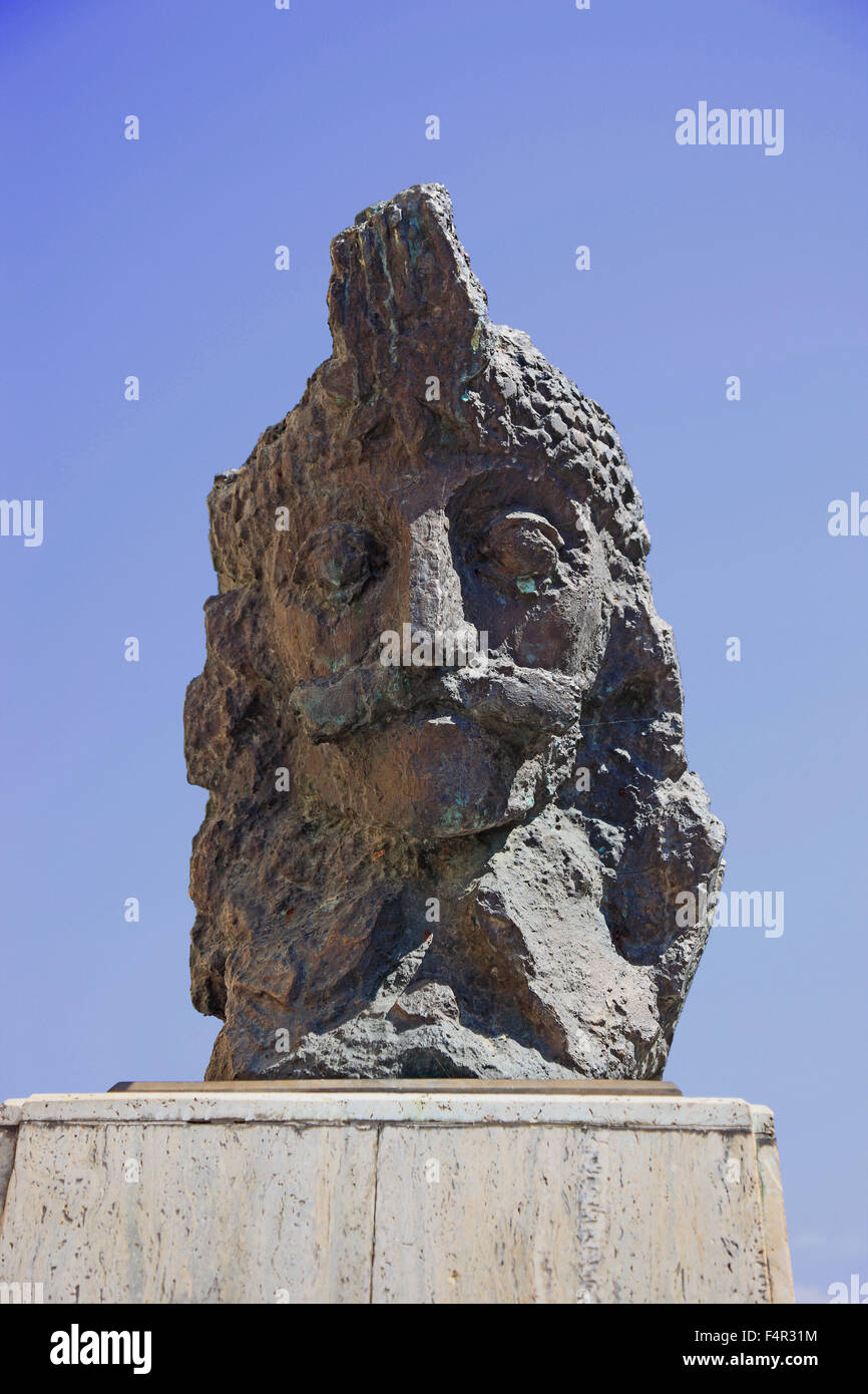 Statue de Vlad Tepes, Dracula, soi-disant, Sighisoara Sighisoara, Saxoburgum, en Mures County en Transylvanie, Roumanie. Son hist Banque D'Images