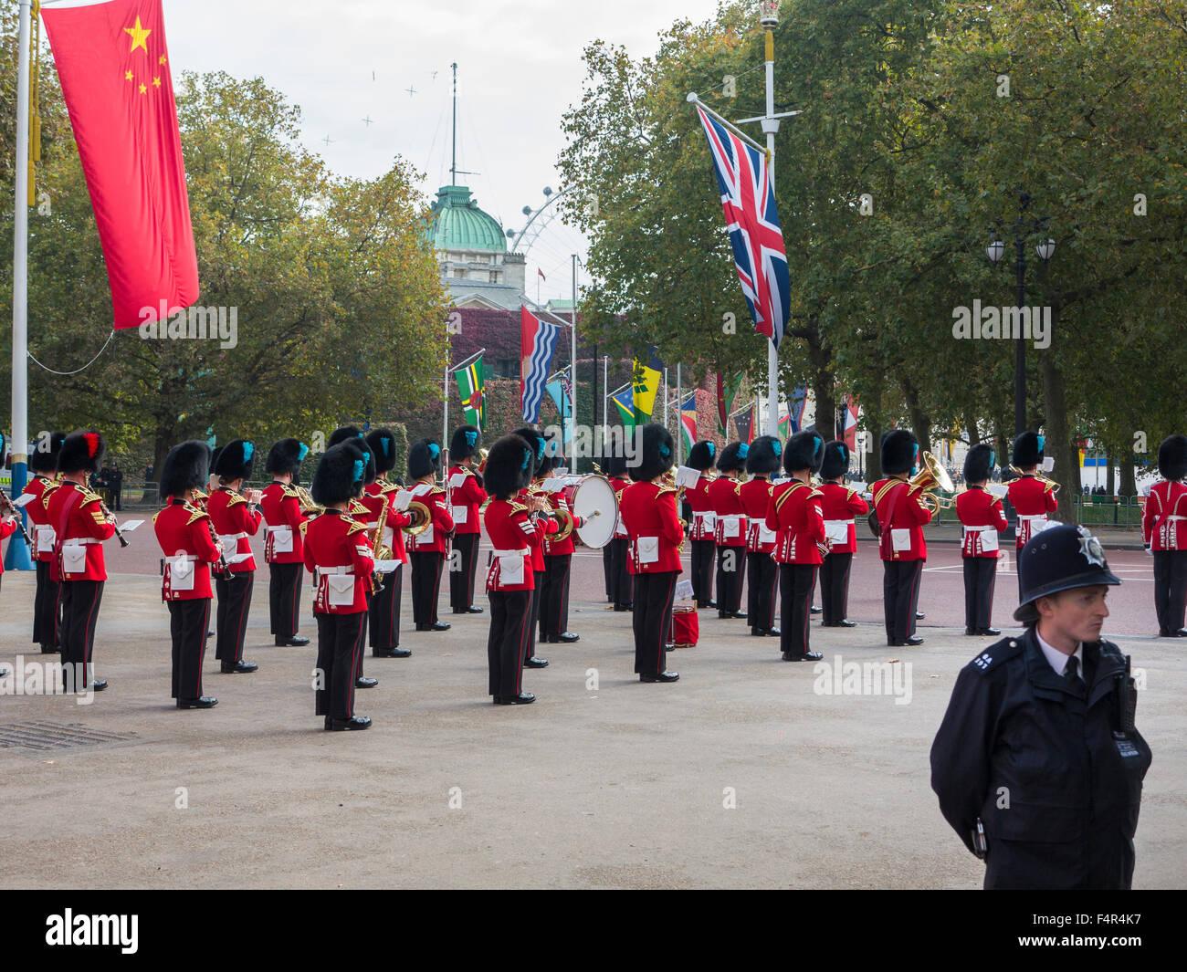 Londres, Royaume-Uni. 20 Oct, 2015. Le président Xi Jinping visite d'Etat en Grande-Bretagne, Londres, UK Banque D'Images
