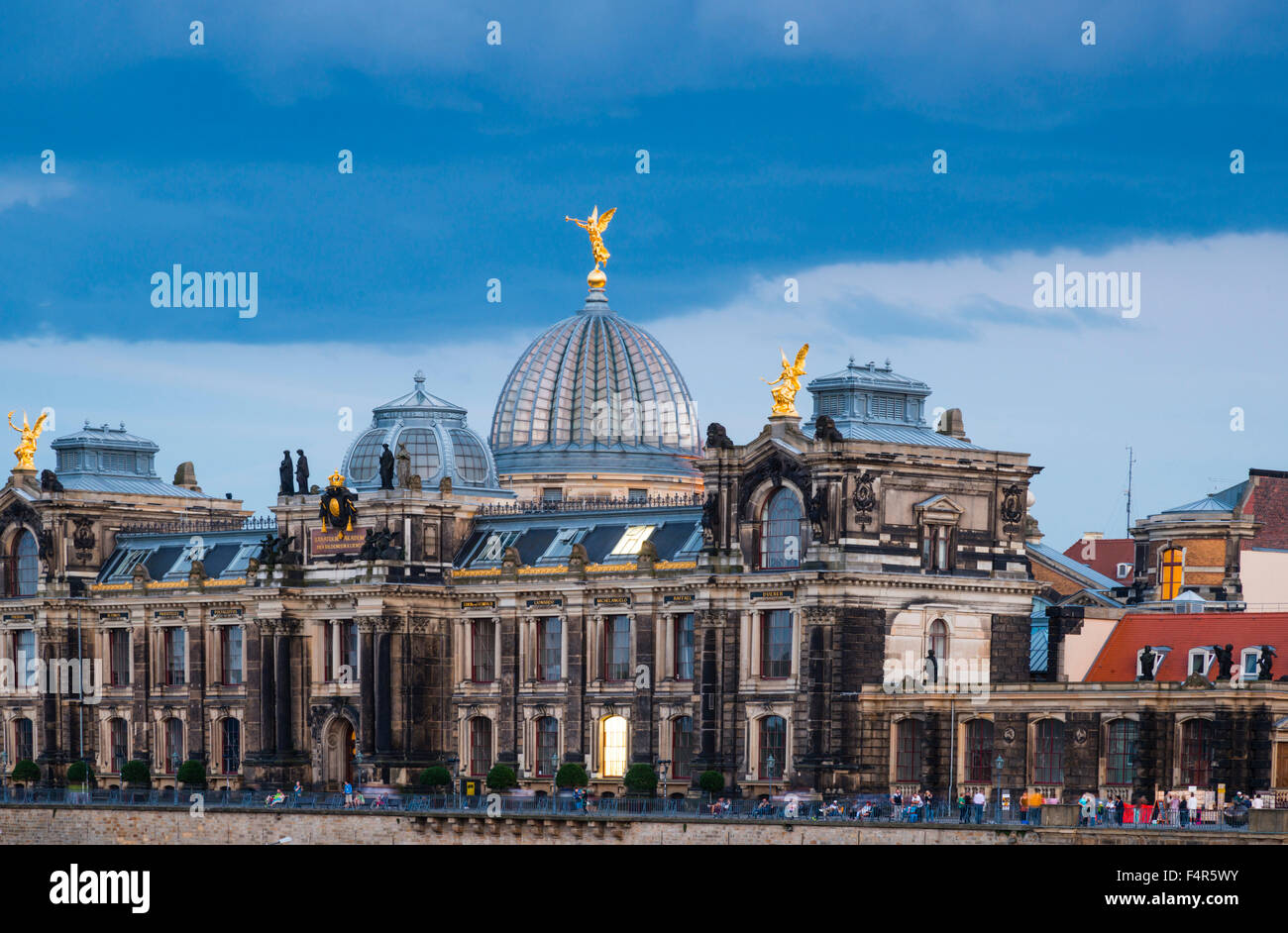 Brühlsche Terrasse, Allemagne, Dresden, Europe, free state, Academy of Arts, Saxon, Banque D'Images