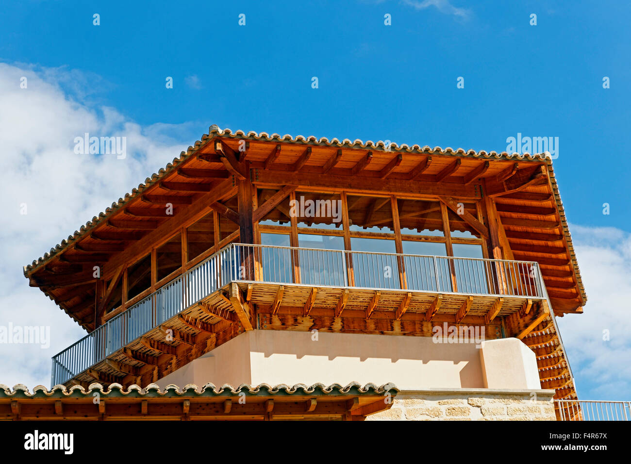 L'Europe, Espagne, Aragon, Alcaniz, Calle Muro Santa Maria, parc de loisirs, Rio Guadalope, point d'intérêt, le tourisme, l'architecture, b Banque D'Images