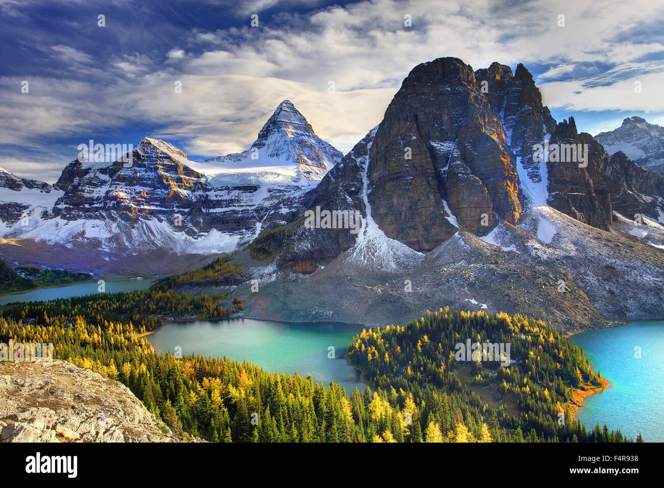 Canada, province, nature, paysage, Rocheuses, Canadian Rockies, Montagnes, Lac, paysage, en Colombie-Britannique, le mont Assiniboine, L Banque D'Images