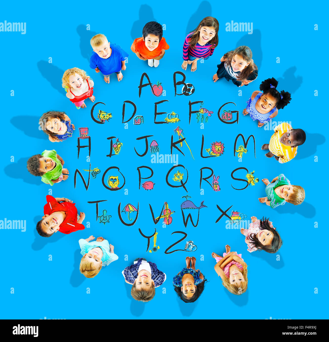 Nombre de lettres de l'alphabet anglais Concept Éducation Banque D'Images