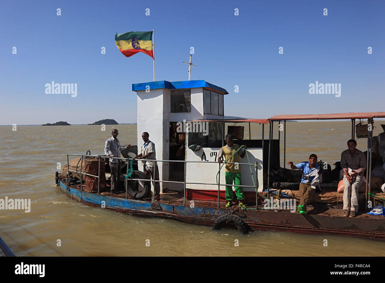 L'Amhara région appelée excursion en bateau sur le lac Tana, Tana ou Dembeasee est, dans les hauts plateaux d'Abyssinie en Ethiopie, il est en Afrique de l'hig Banque D'Images