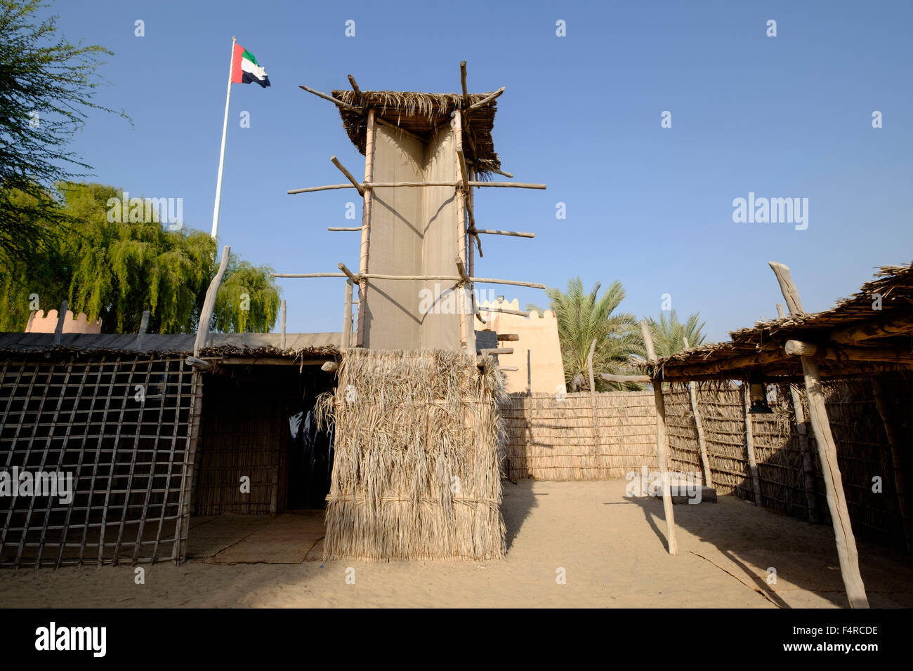Bait Al Sahel ou la Maison du Peuple sur l'affichage à l'Heritage Village à Abu Dhabi Emirats Arabes Unis Banque D'Images