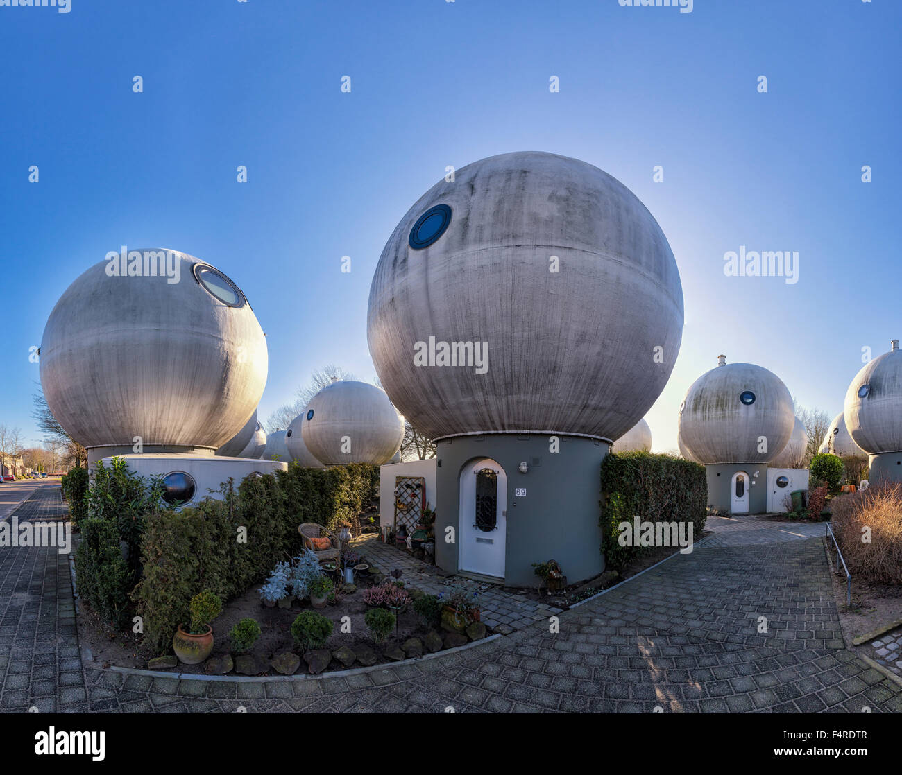 Pays-bas, la Hollande, l'Europe, le village, l'hiver, en forme de ballon rond, maisons, maisons, s Hertogenbosch, Den Bosch, le Brabant Banque D'Images