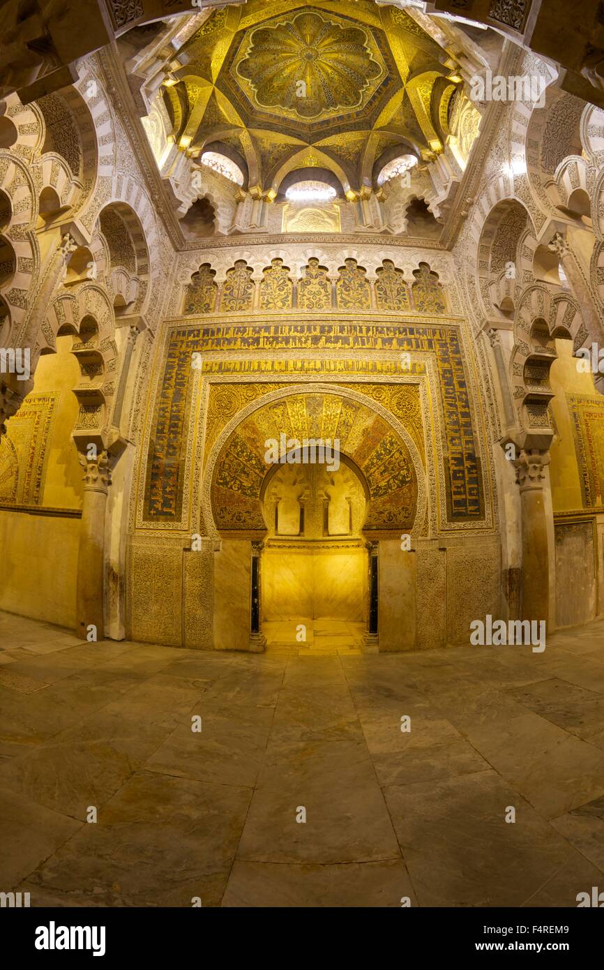L'intérieur de la Mezquita et de la Cathédrale, Cordoue, Andalousie, Espagne, Europe Banque D'Images
