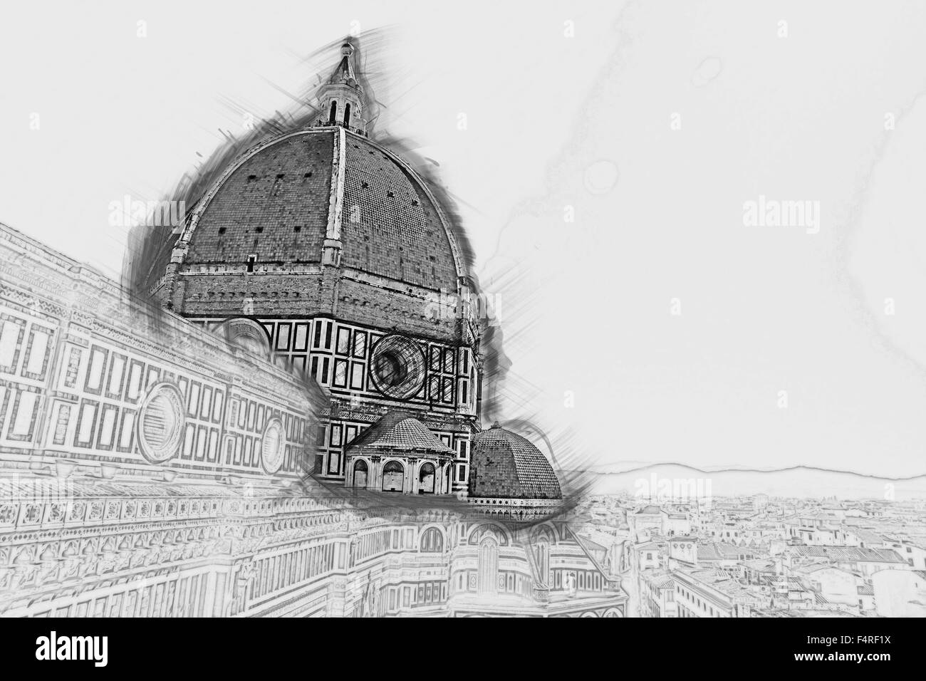 La basilique de Santa Maria del Fiore, Florence, Italie Banque D'Images