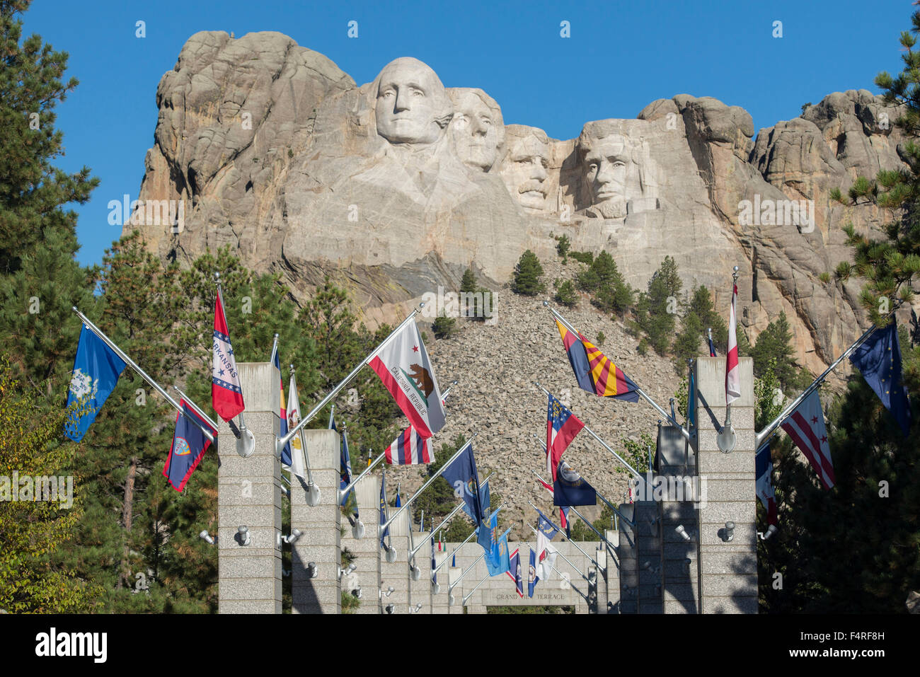 USA, Dakota du Sud, les Black Hills, le Mont Rushmore Banque D'Images