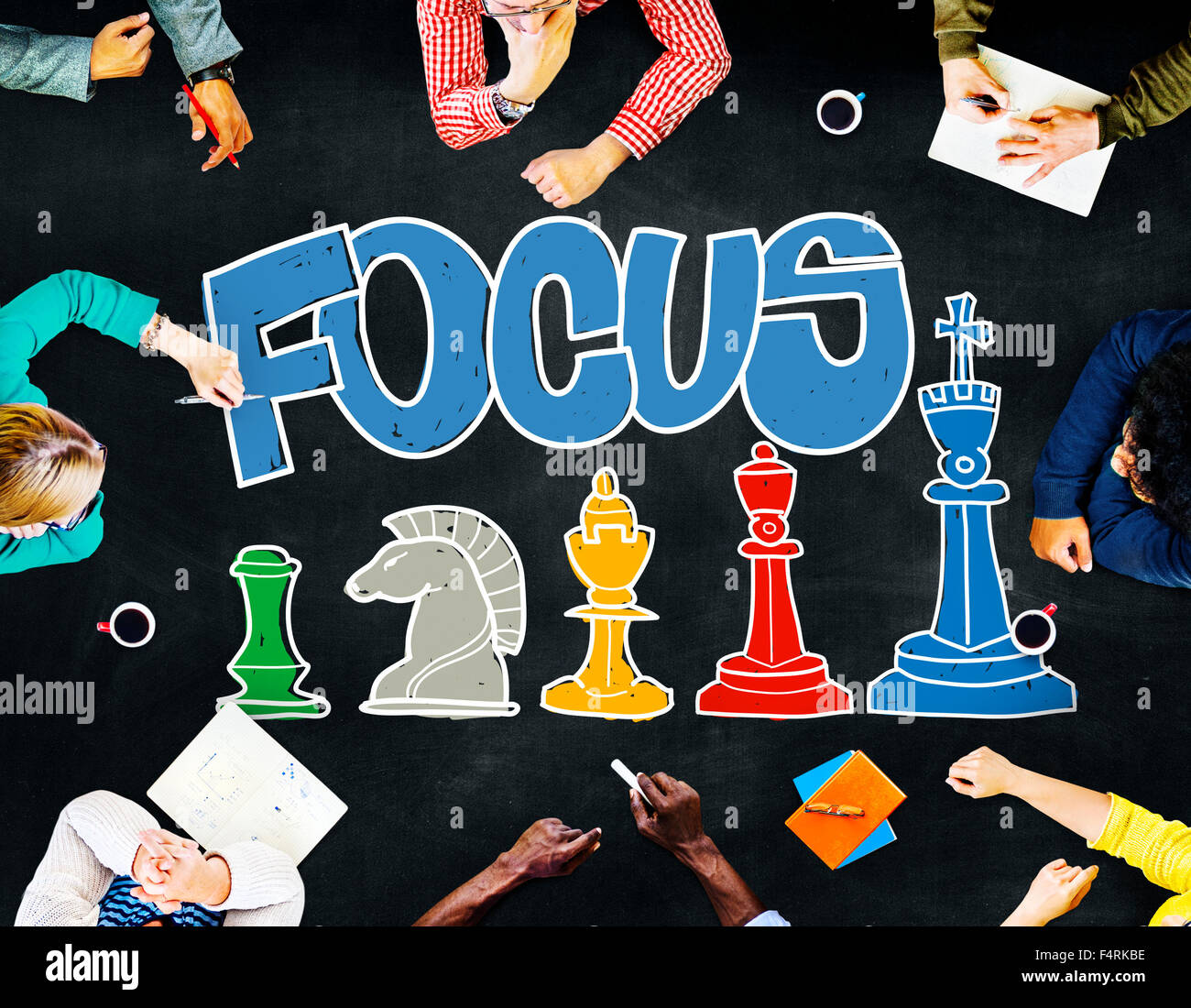 Focus Concept Attention Concentration Focal Banque D'Images