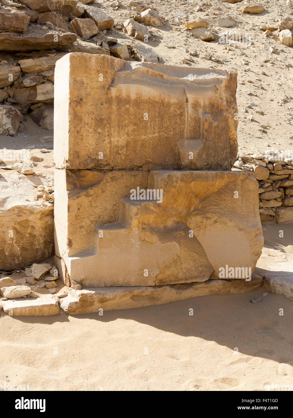 La piste de la Pyramide du Sahure, la nécropole de la 5e dynastie à Abu Sir, Sakkara, près du Caire, Égypte Banque D'Images